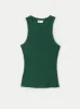 The Ribbed Tank Top in Dark Green sold by Frank & Oak