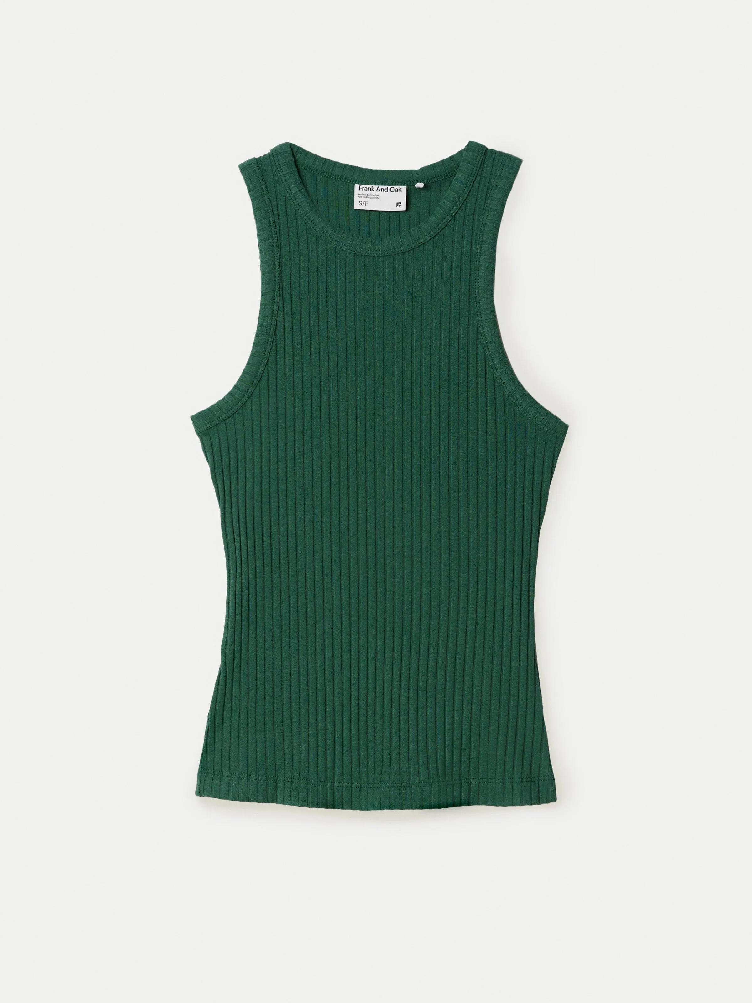 The Ribbed Tank Top in Dark Green sold by Frank & Oak product image thumbnail 5