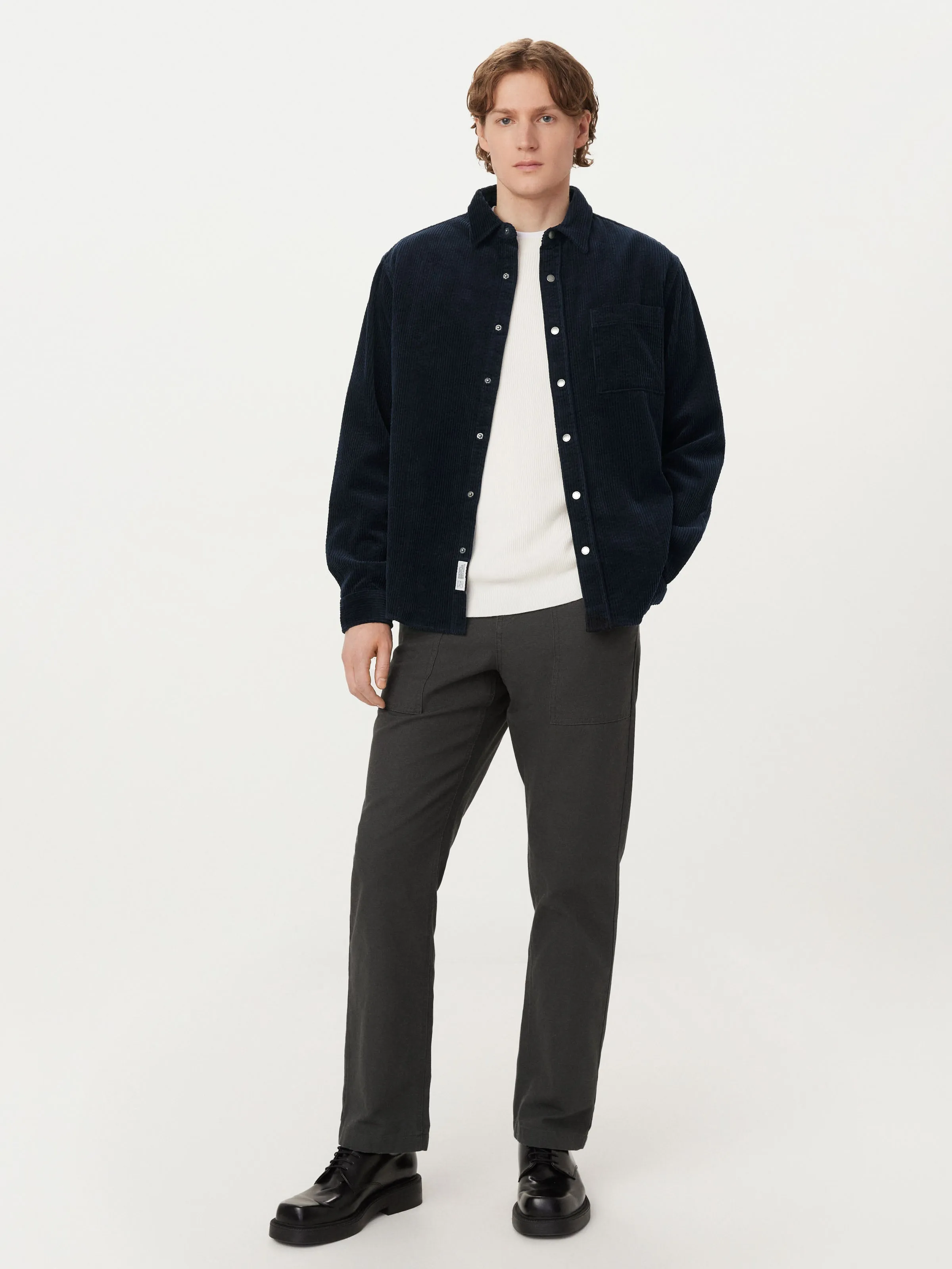 The Corduroy Shirt in Deep Blue sold by Frank & Oak