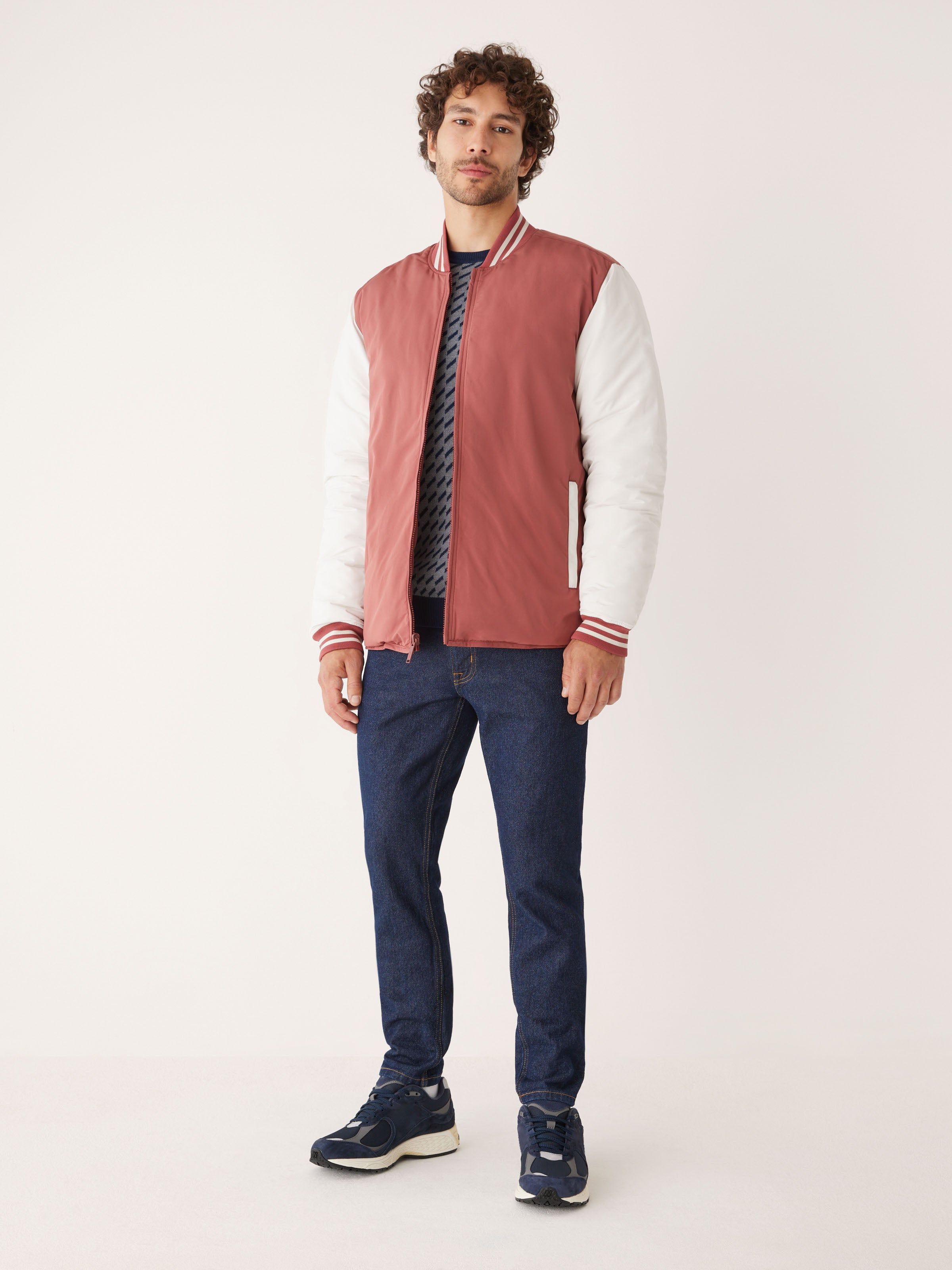 The Varsity Skyline Bomber in Soft Saffron sold by Frank & Oak product image thumbnail 3