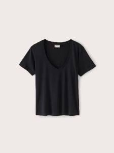 The V-Neck Relaxed T-Shirt in Black sold by Frank & Oak