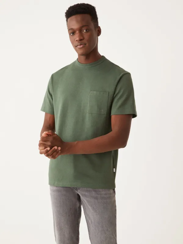 The Relaxed Pocket T-Shirt in Dark Green sold by Frank & Oak