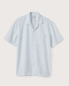 The Striped Resort Shirt in Bright White sold by Frank & Oak