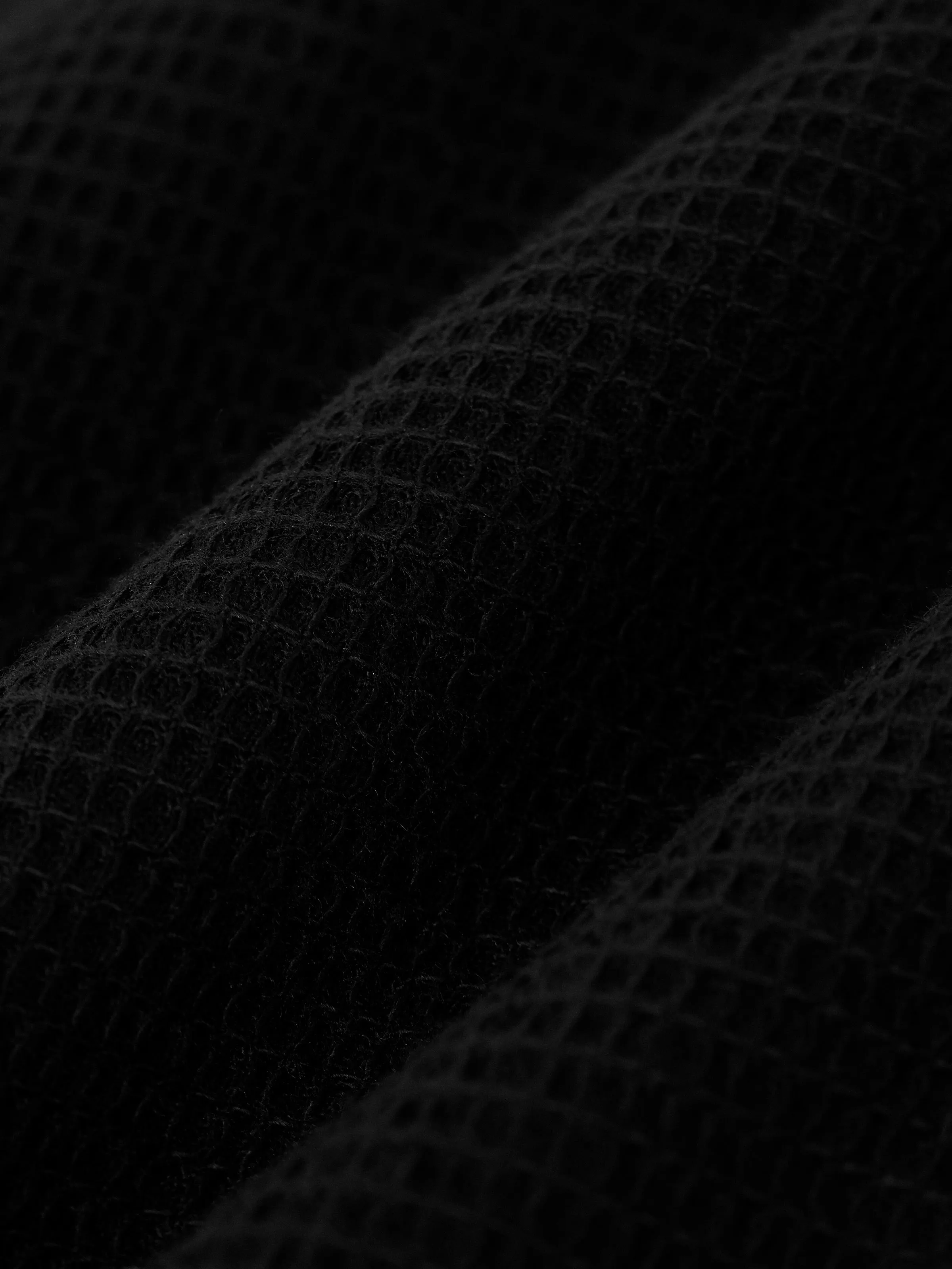 The Waffle Camp Collar Shirt in Black sold by Frank & Oak product image thumbnail 5