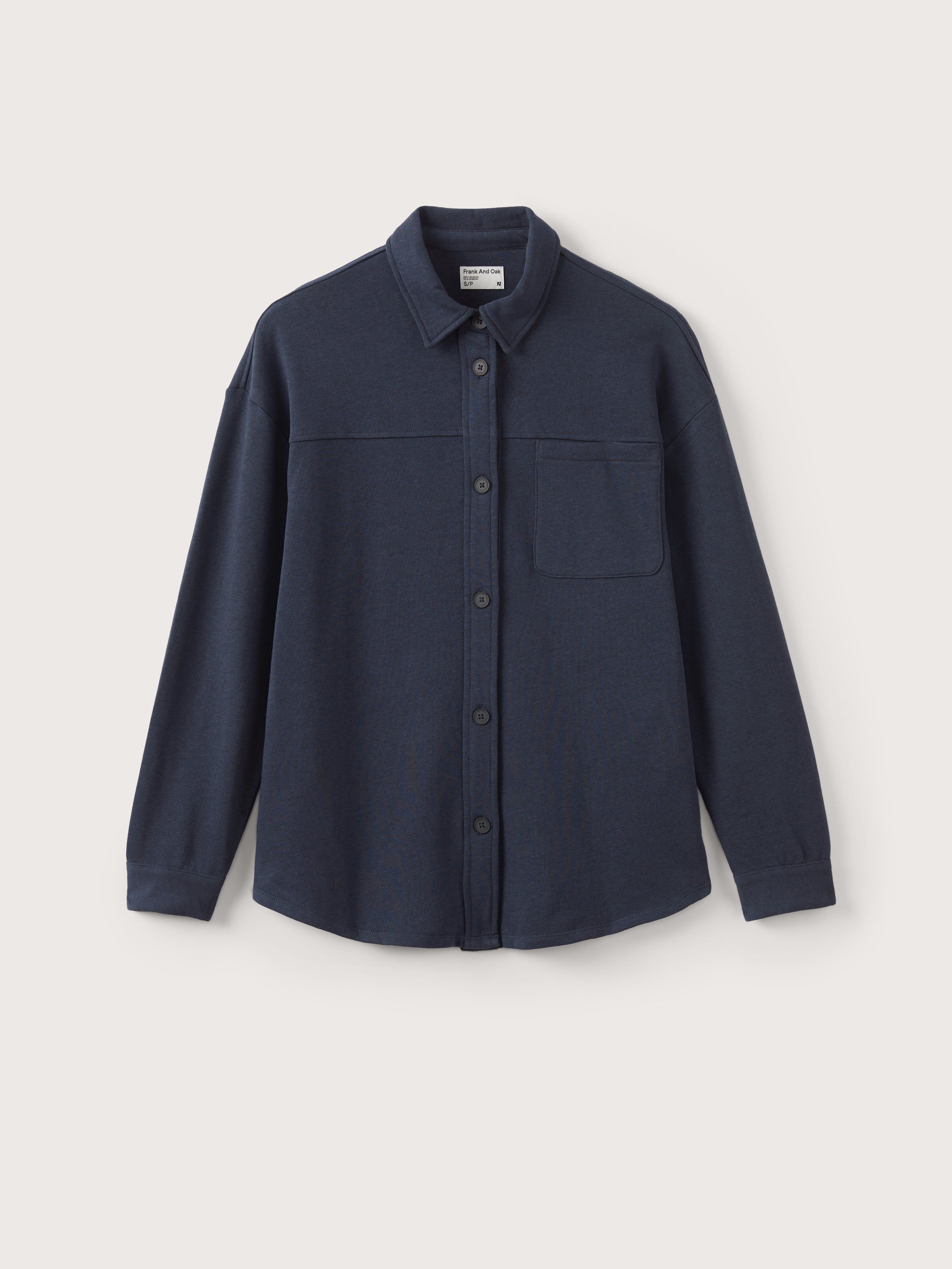 The French Terry Overshirt in Night Blue sold by Frank & Oak product image thumbnail 6