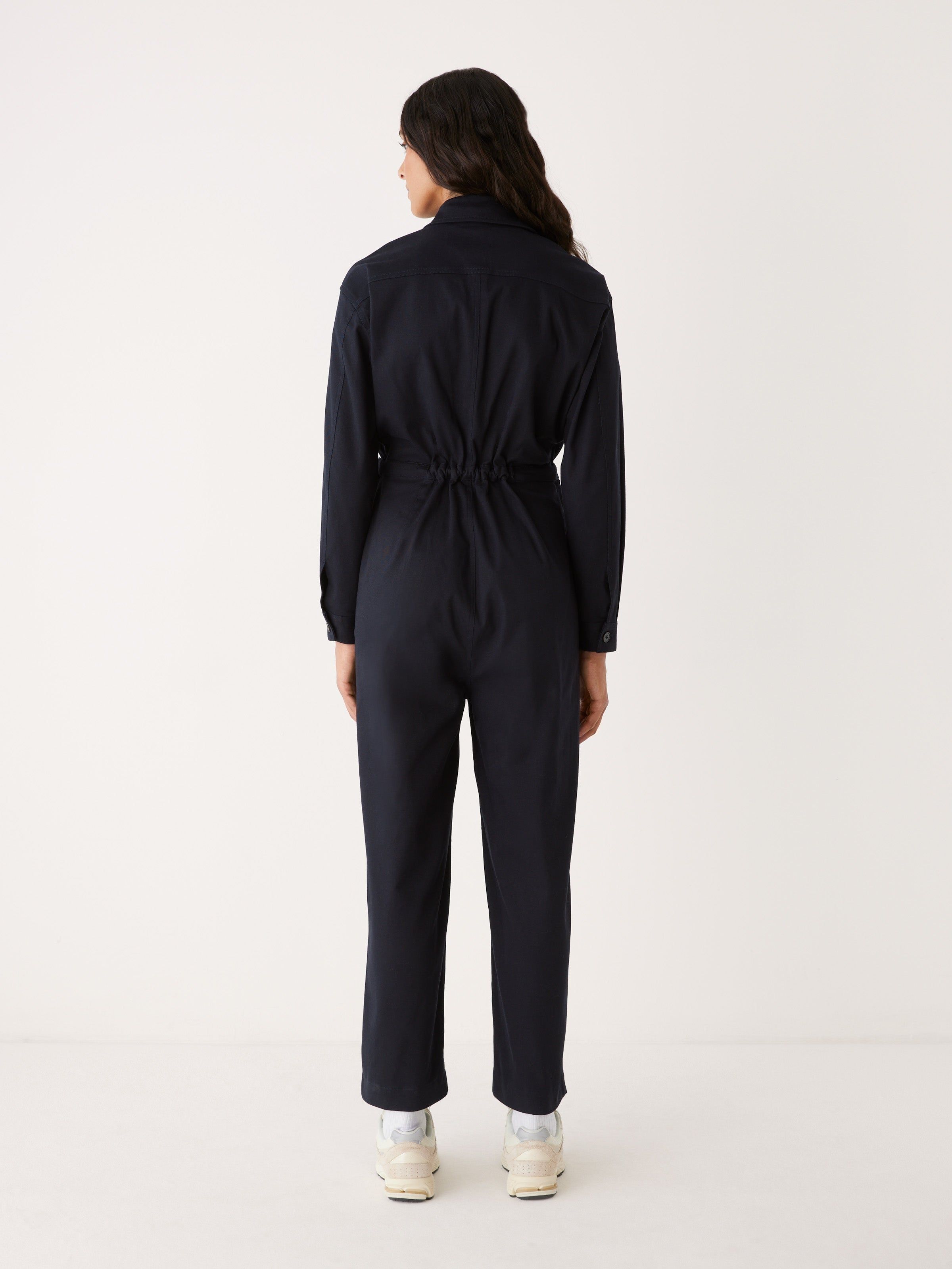 The Organic Cotton Twill Jumpsuit in Dark Blue sold by Frank & Oak product image thumbnail 3