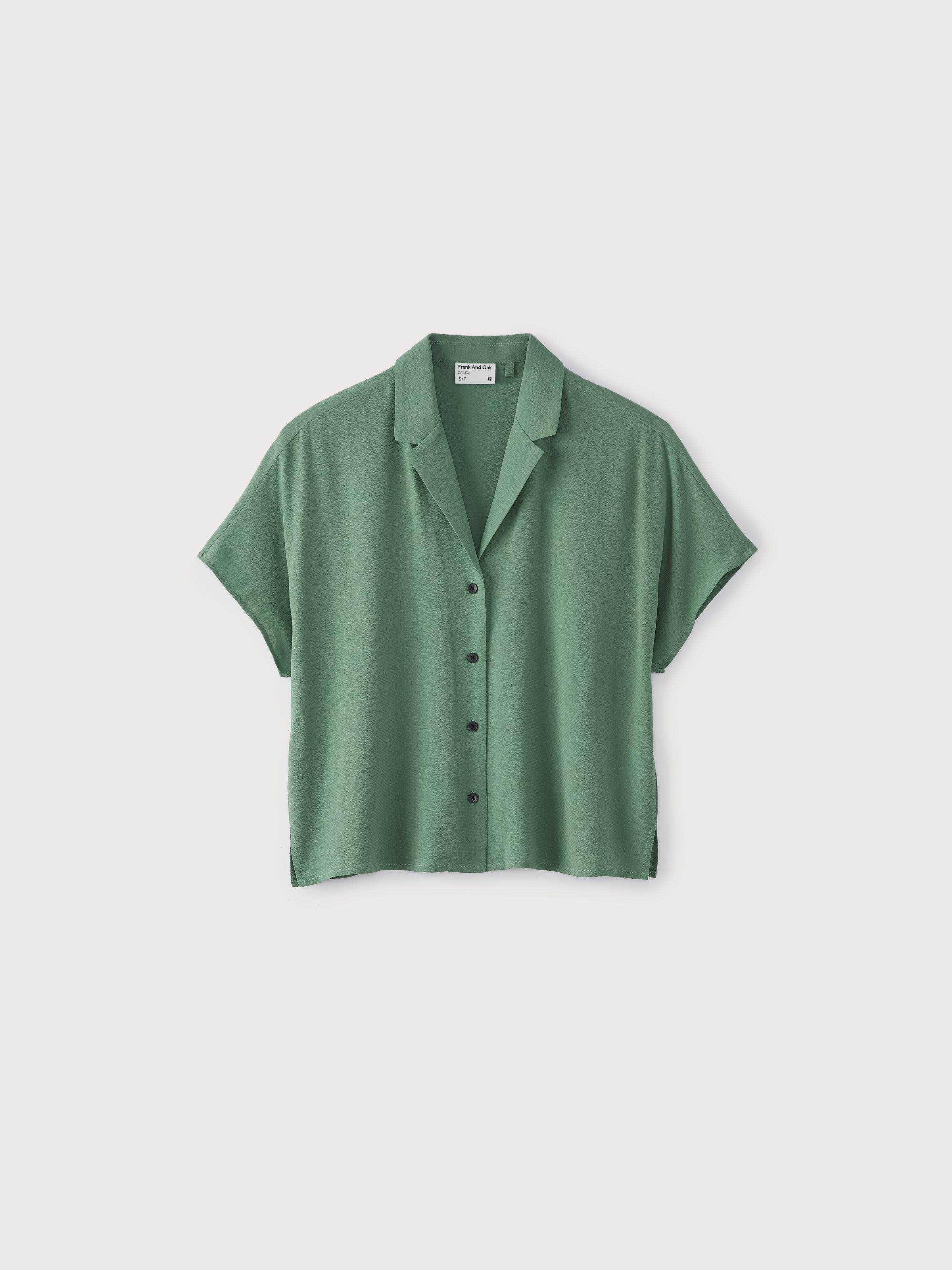 The Camp Collar Blouse in Ivy Green sold by Frank & Oak product image thumbnail 5