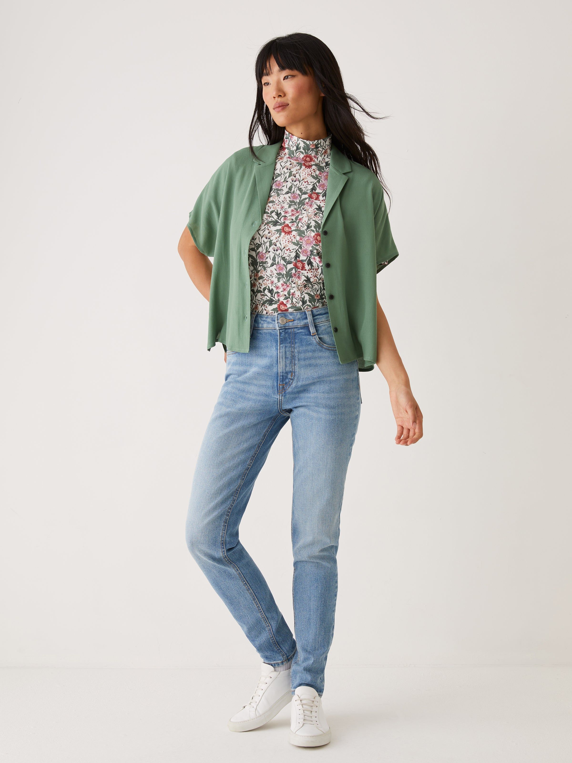 The Camp Collar Blouse in Ivy Green sold by Frank & Oak product image thumbnail 4