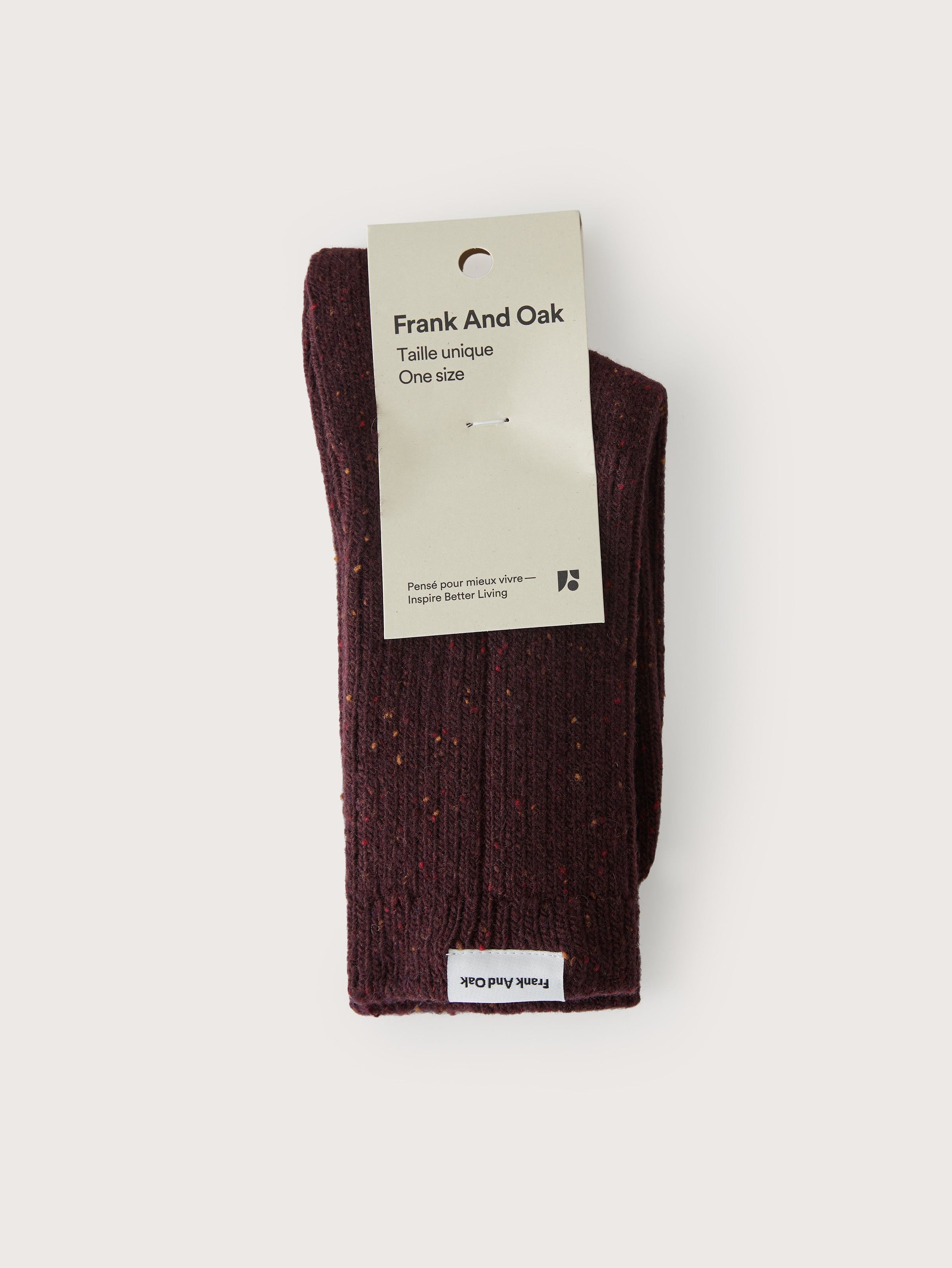 The Chunky Donegal Winter Socks in Auburn sold by Frank & Oak product image thumbnail 3