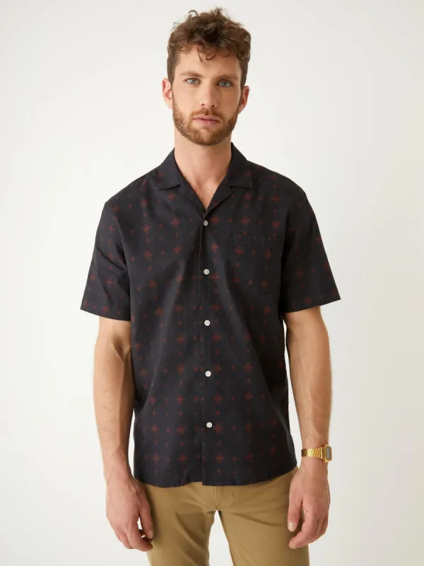 The Camp Collar Resort Shirt in Dark Grey sold by Frank & Oak