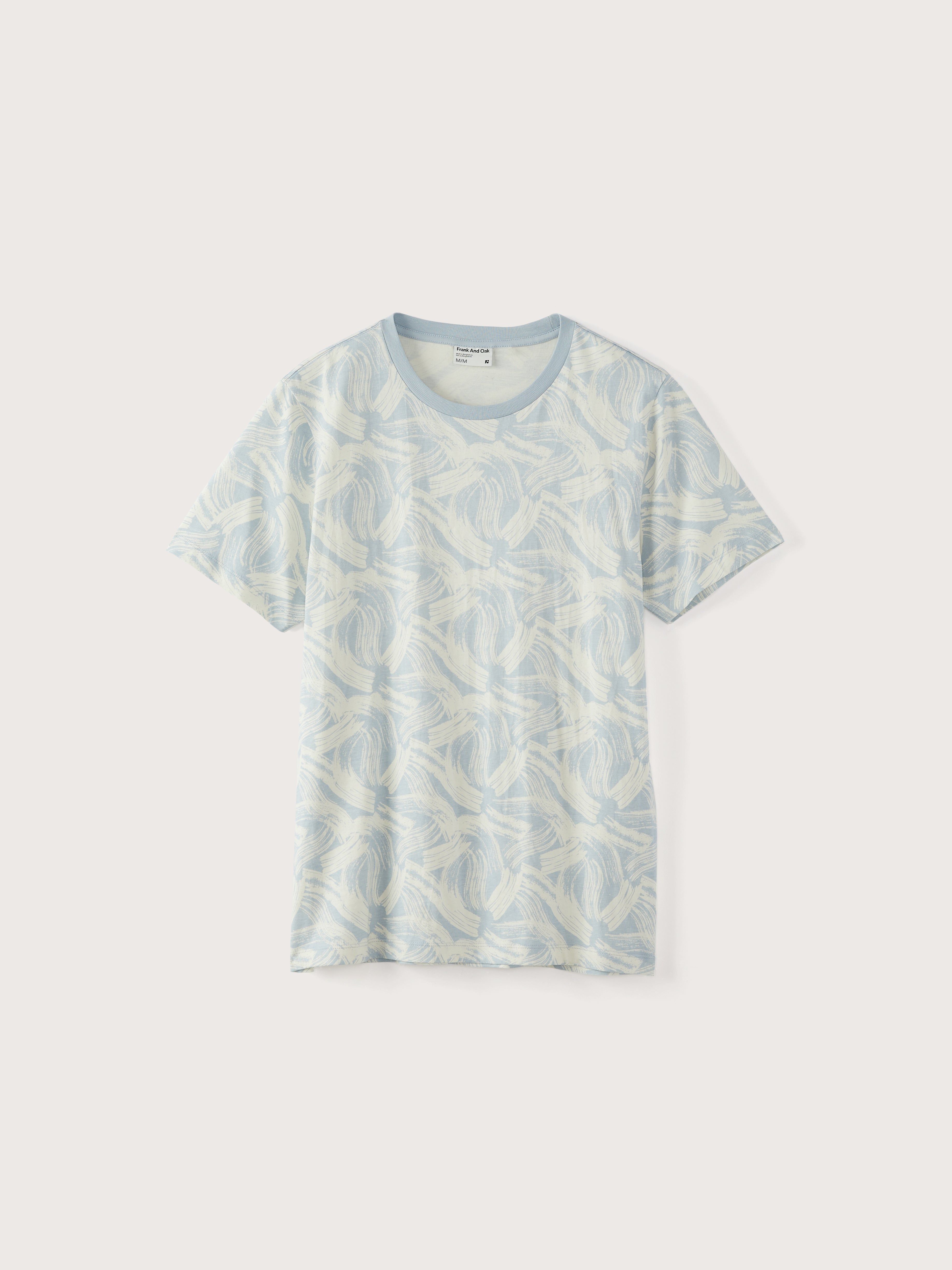 The Slim Fit Printed T-Shirt in Blue sold by Frank & Oak product image thumbnail 4