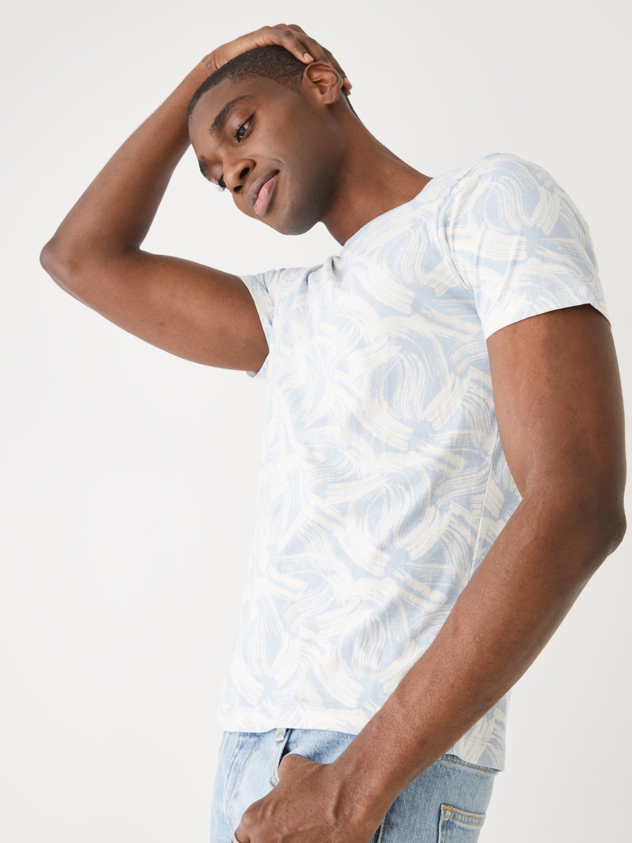 The Slim Fit Printed T-Shirt in Blue sold by Frank & Oak product image thumbnail 2