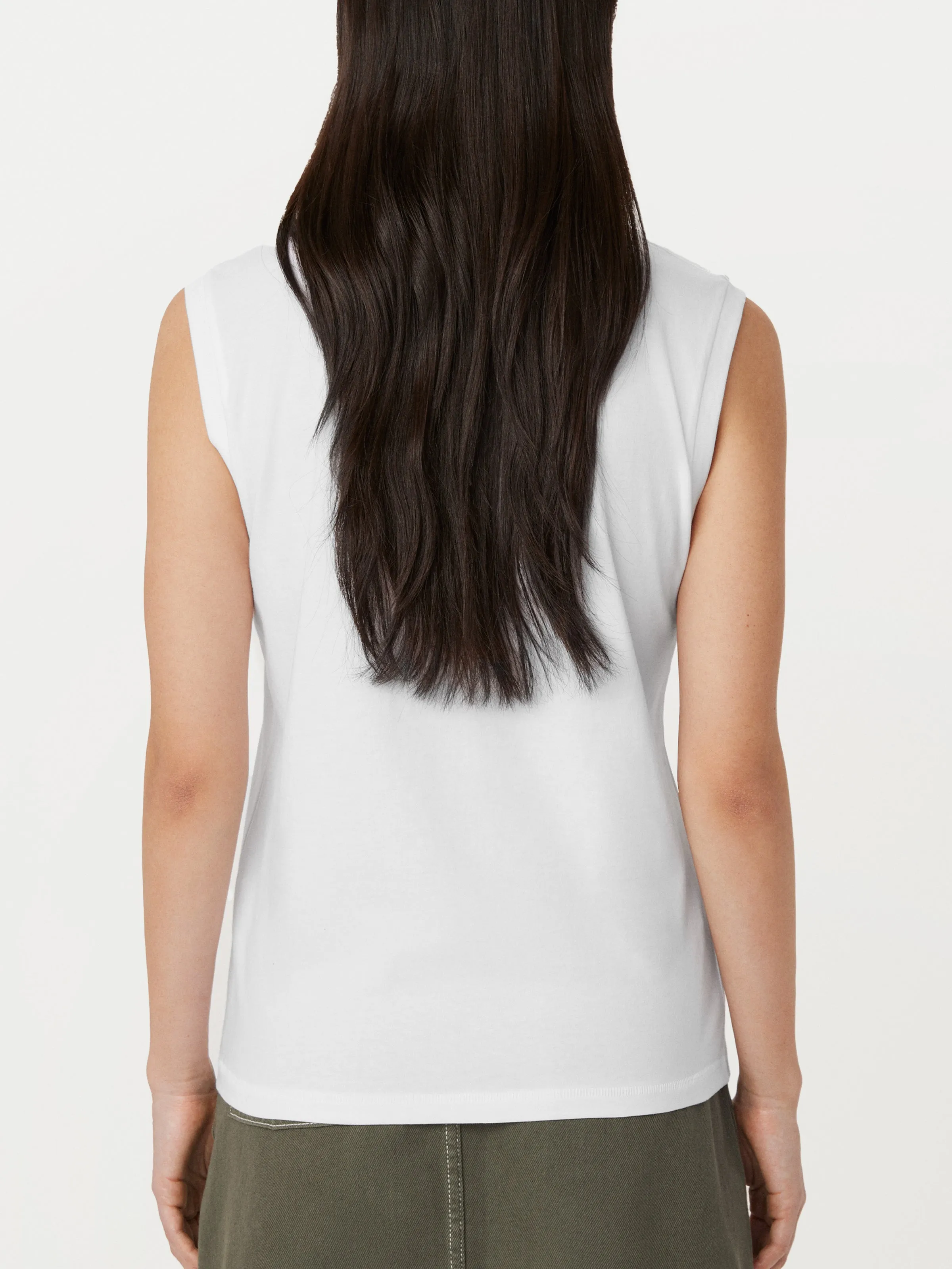 The Sleeveless T-Shirt in Bright White sold by Frank & Oak product image thumbnail 4
