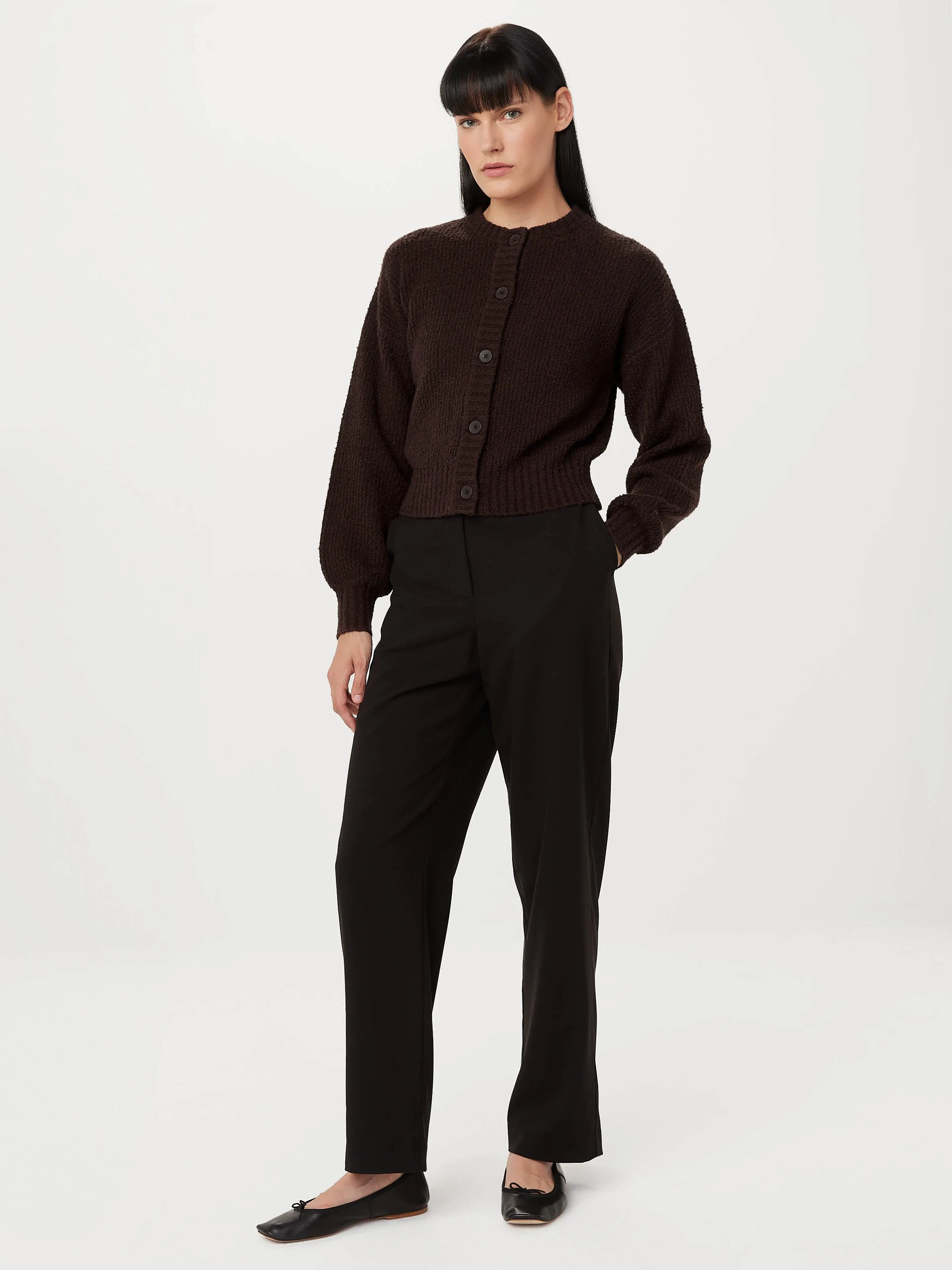 The Seawool® Sweater Cardigan in Dark Plum sold by Frank & Oak product image thumbnail 3