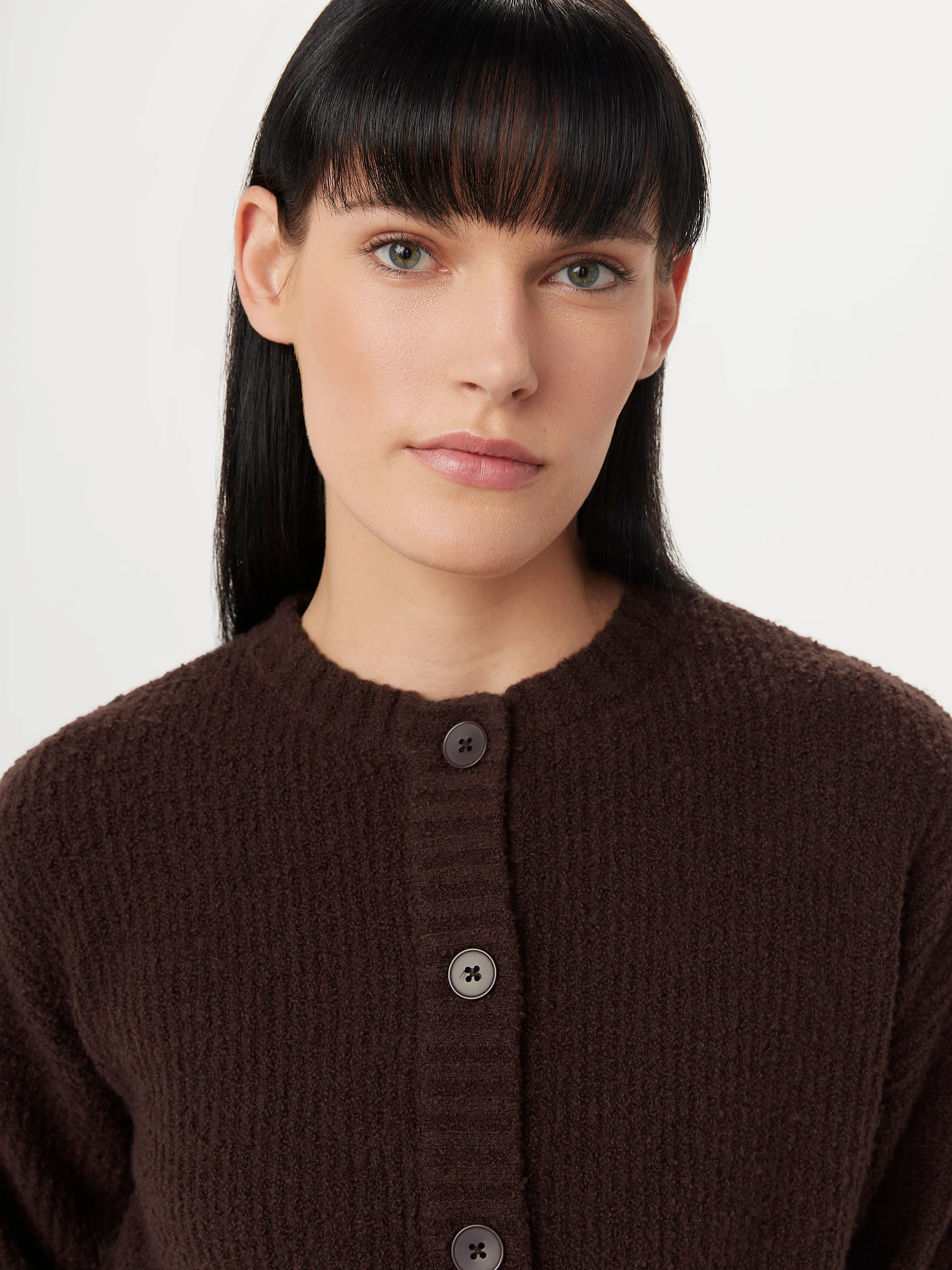 The Seawool® Sweater Cardigan in Dark Plum sold by Frank & Oak product image thumbnail 2
