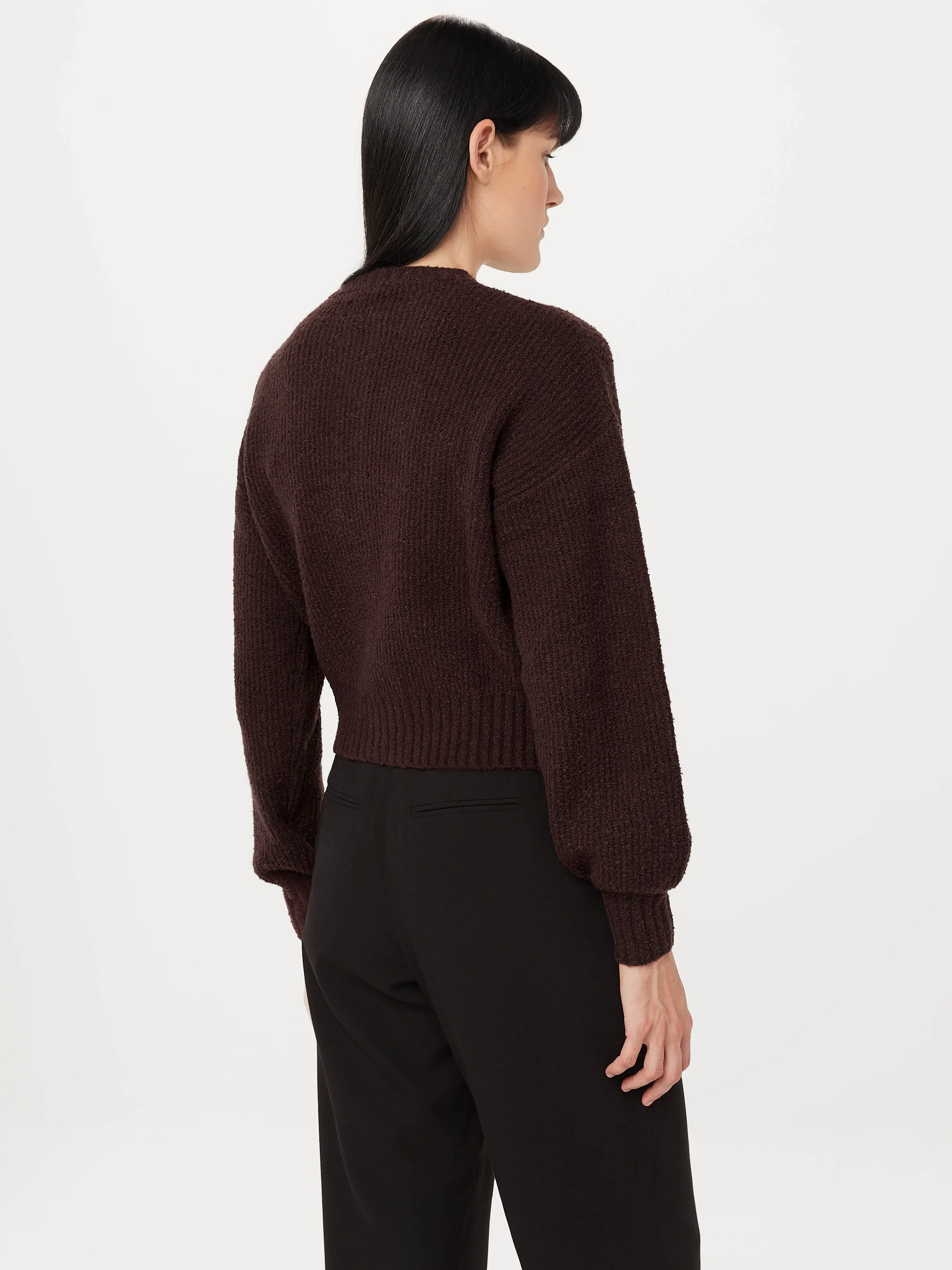 The Seawool® Sweater Cardigan in Dark Plum sold by Frank & Oak product image thumbnail 4