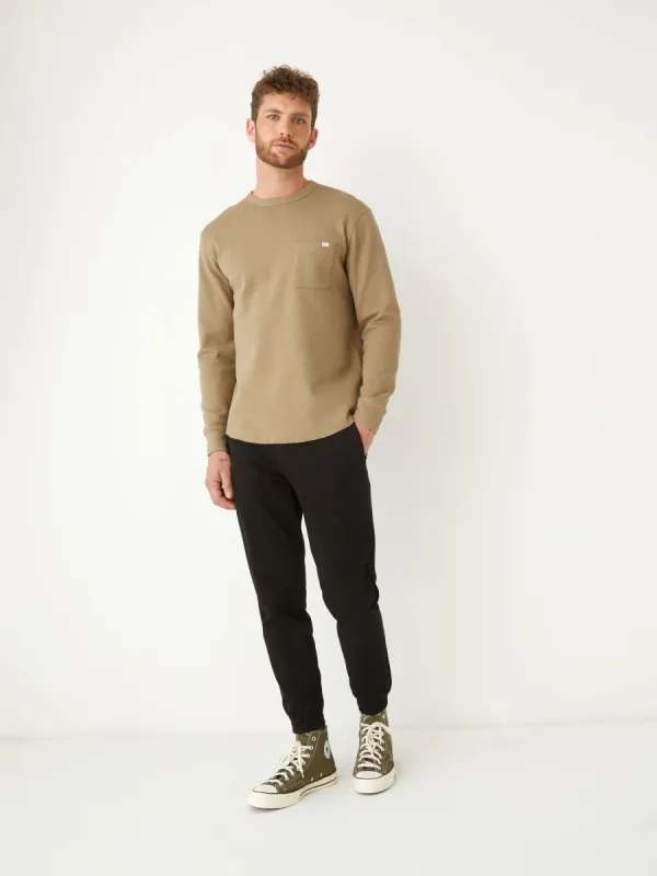 The Relaxed Waffle T-Shirt in Khaki made by Frank & Oak
