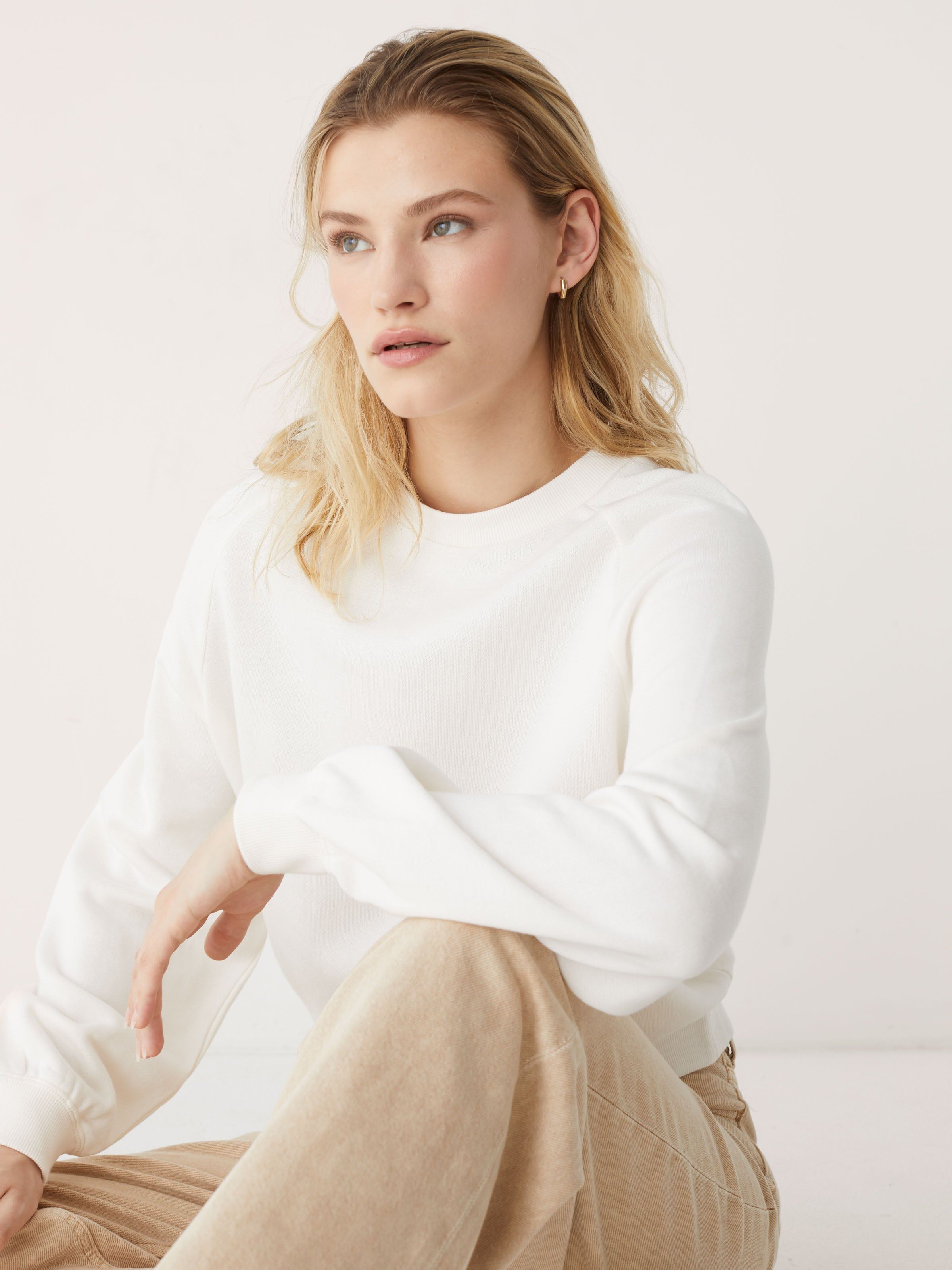 The French Terry Crewneck in Cream sold by Frank & Oak product image thumbnail 5