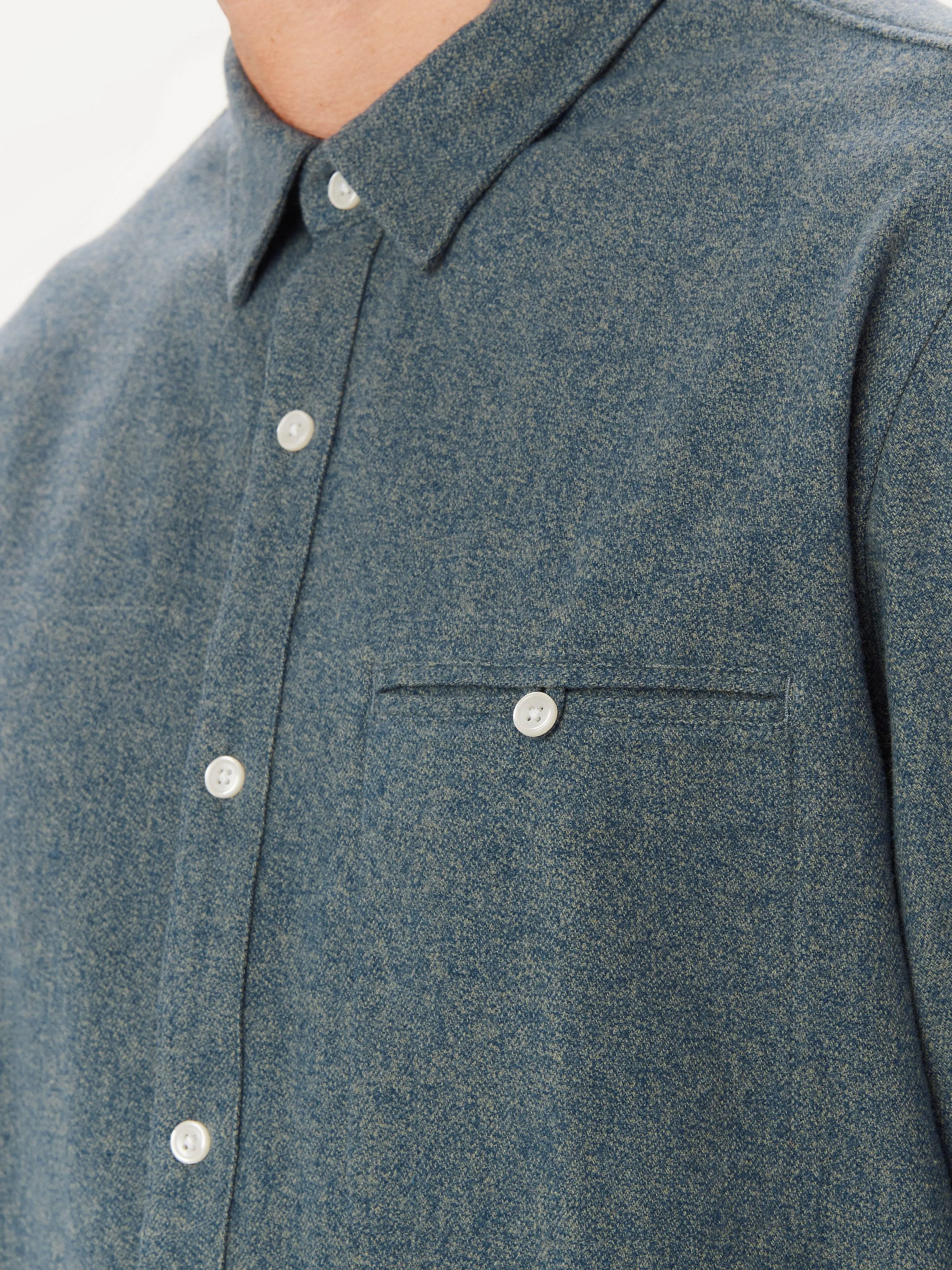 The Heathered Flannel Shirt in Agave sold by Frank & Oak product image thumbnail 2