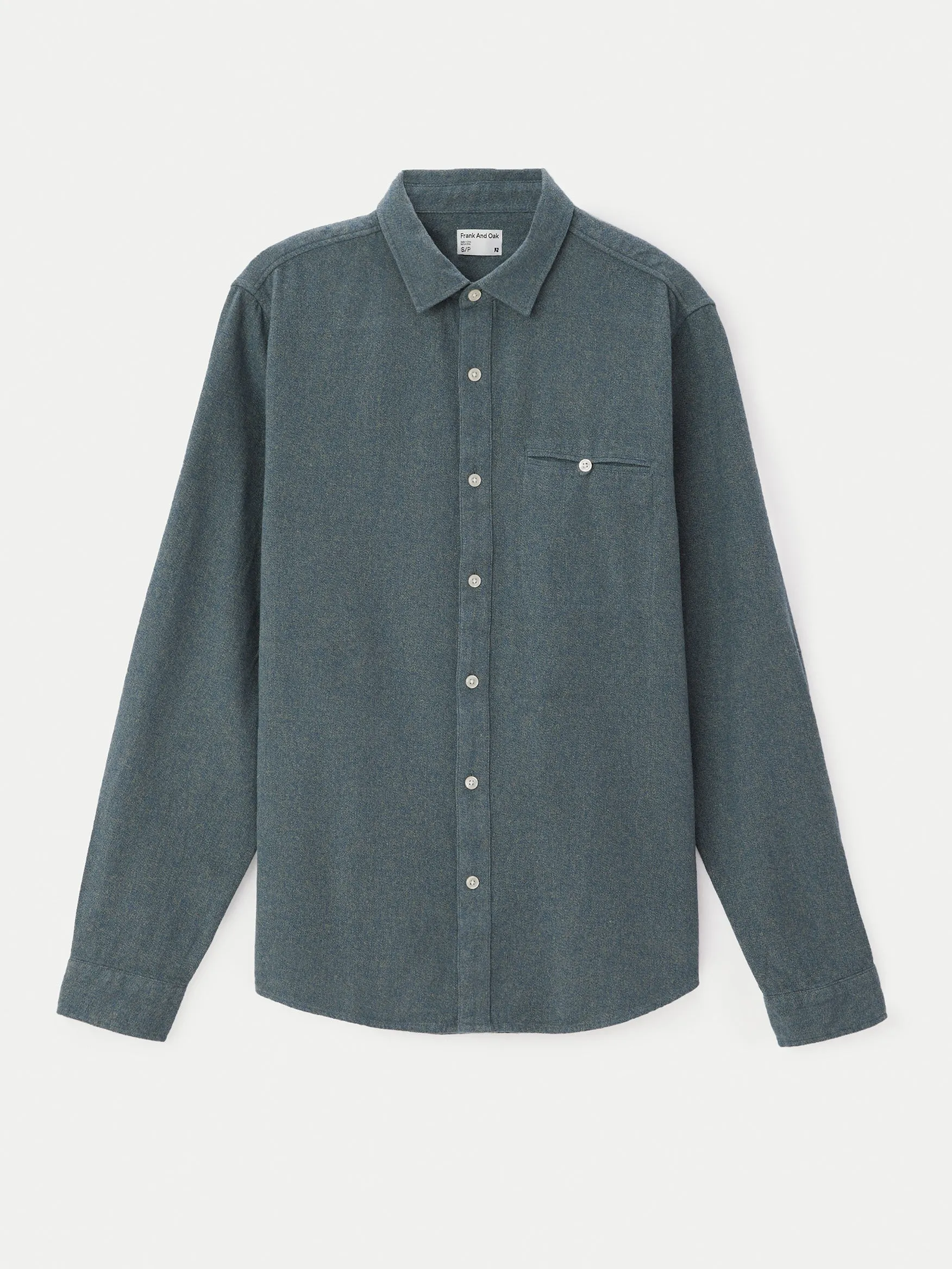 The Heathered Flannel Shirt in Agave sold by Frank & Oak product image thumbnail 5
