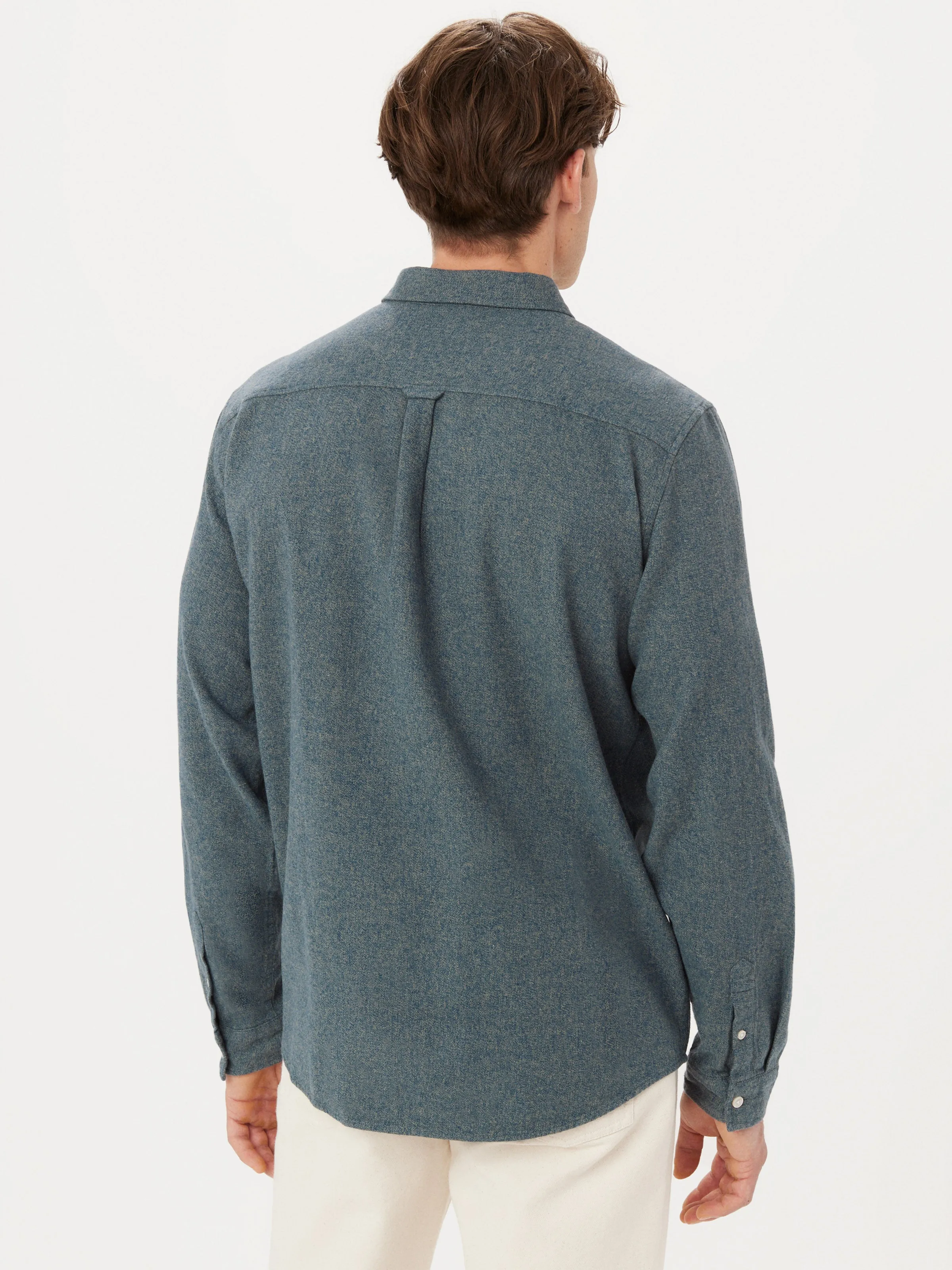 The Heathered Flannel Shirt in Agave sold by Frank & Oak product image thumbnail 3