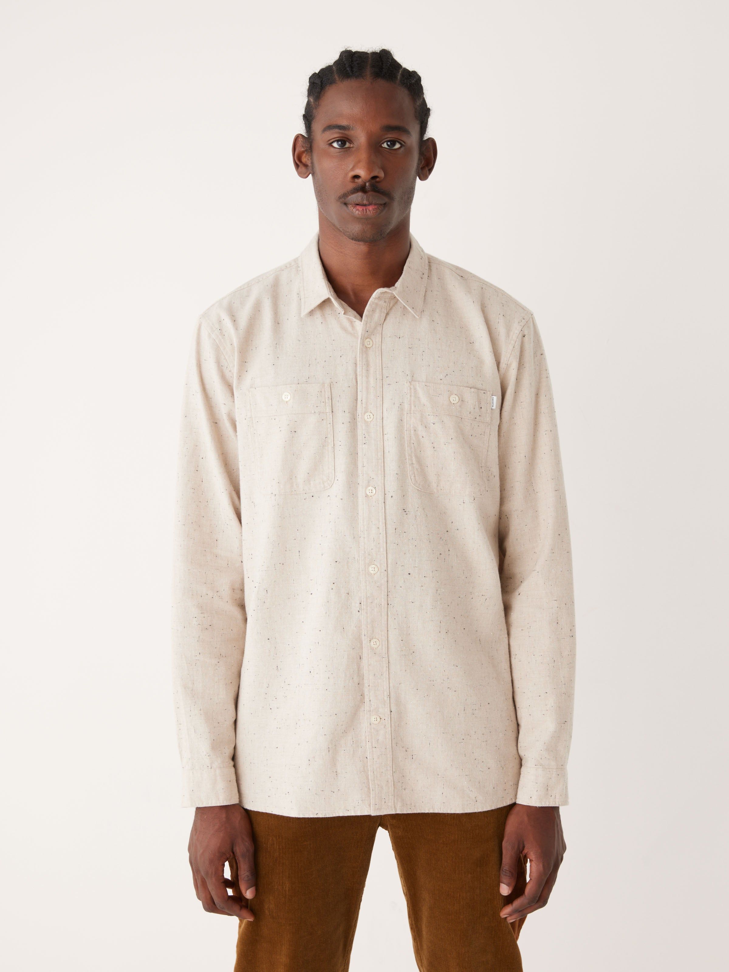 The Nepped Shirt in Beige sold by Frank & Oak