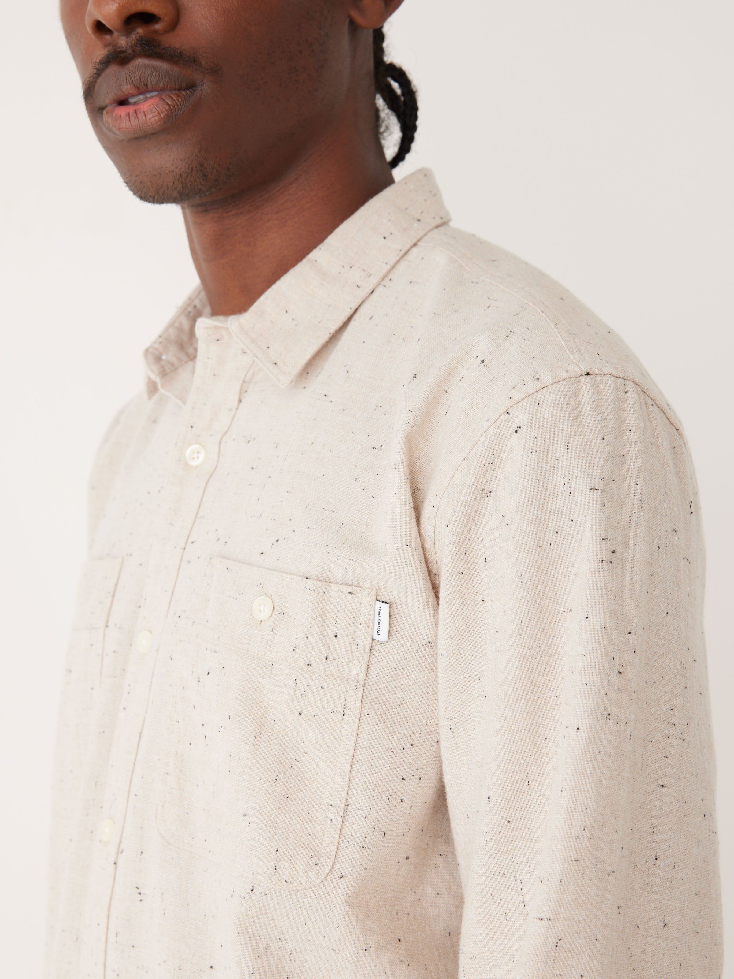 The Nepped Shirt in Beige sold by Frank & Oak product image thumbnail 4
