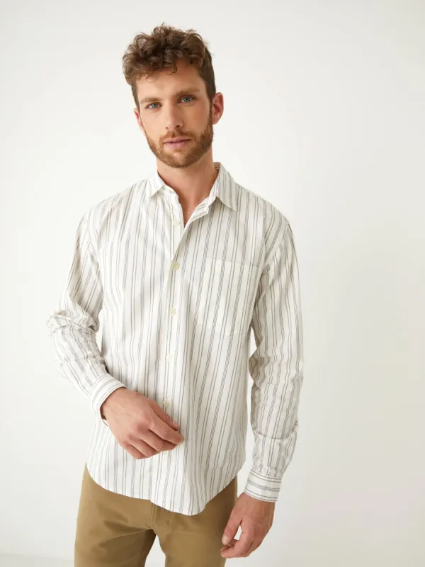The Kapok Poplin Shirt in White sold by Frank & Oak