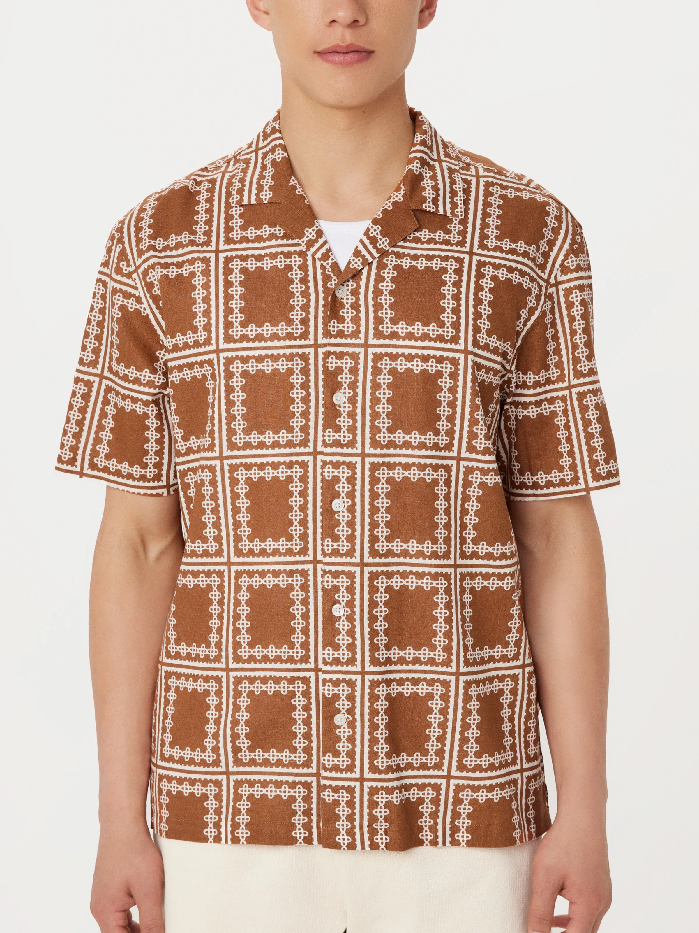 The Print Camp Collar Shirt in Terracotta sold by Frank & Oak product image thumbnail 3