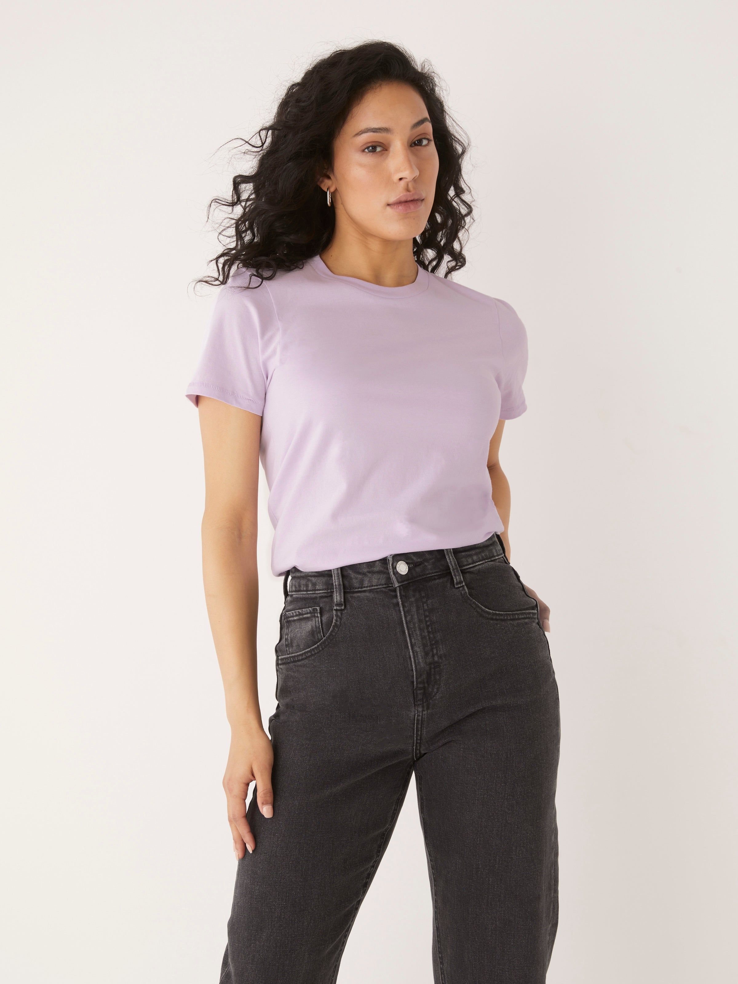 The Essential T-Shirt in Lavender Mist sold by Frank & Oak