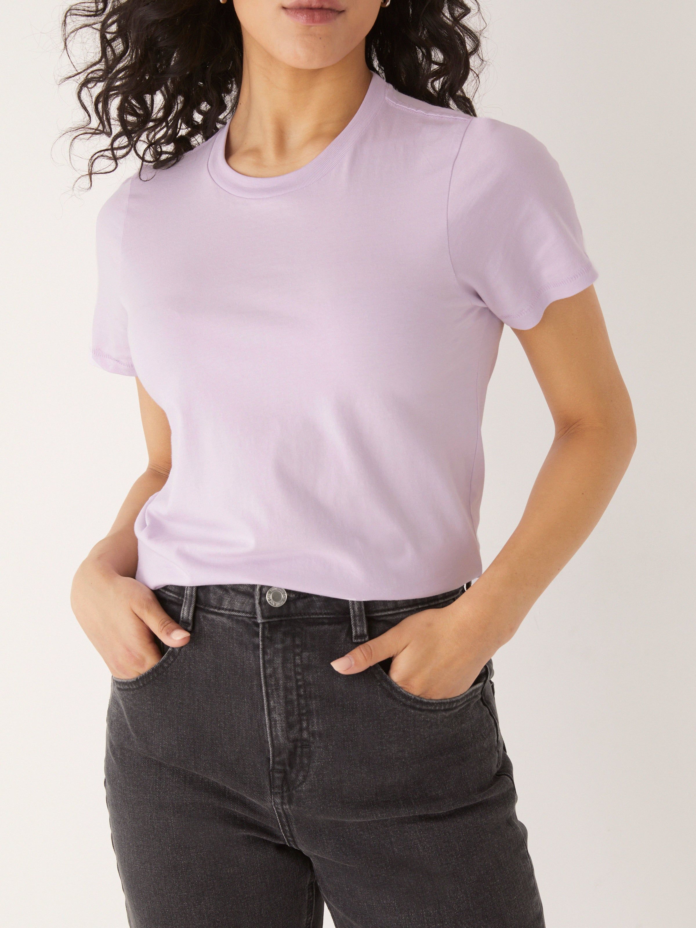 The Essential T-Shirt in Lavender Mist sold by Frank & Oak product image thumbnail 3