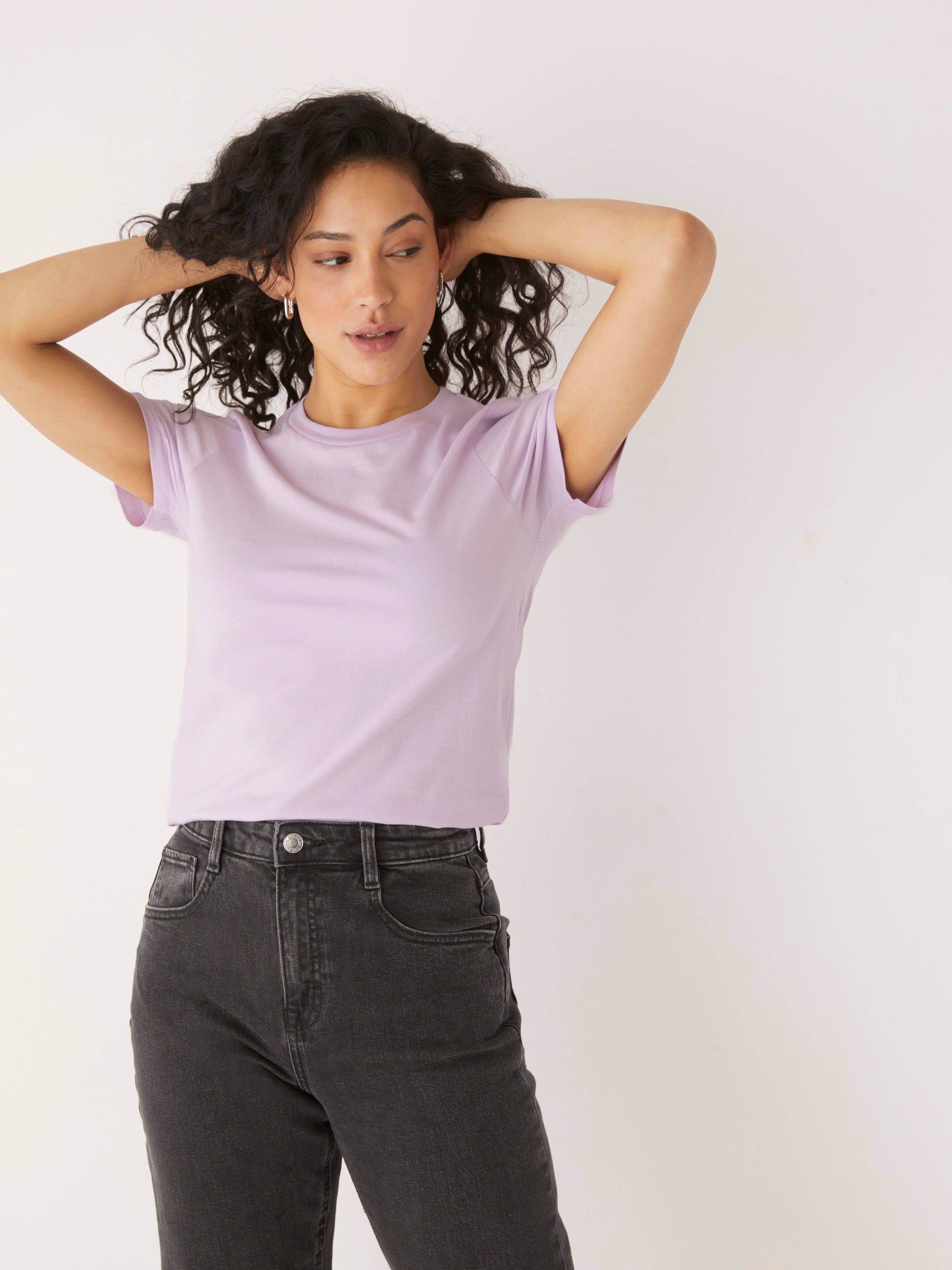 The Essential T-Shirt in Lavender Mist sold by Frank & Oak product image thumbnail 4
