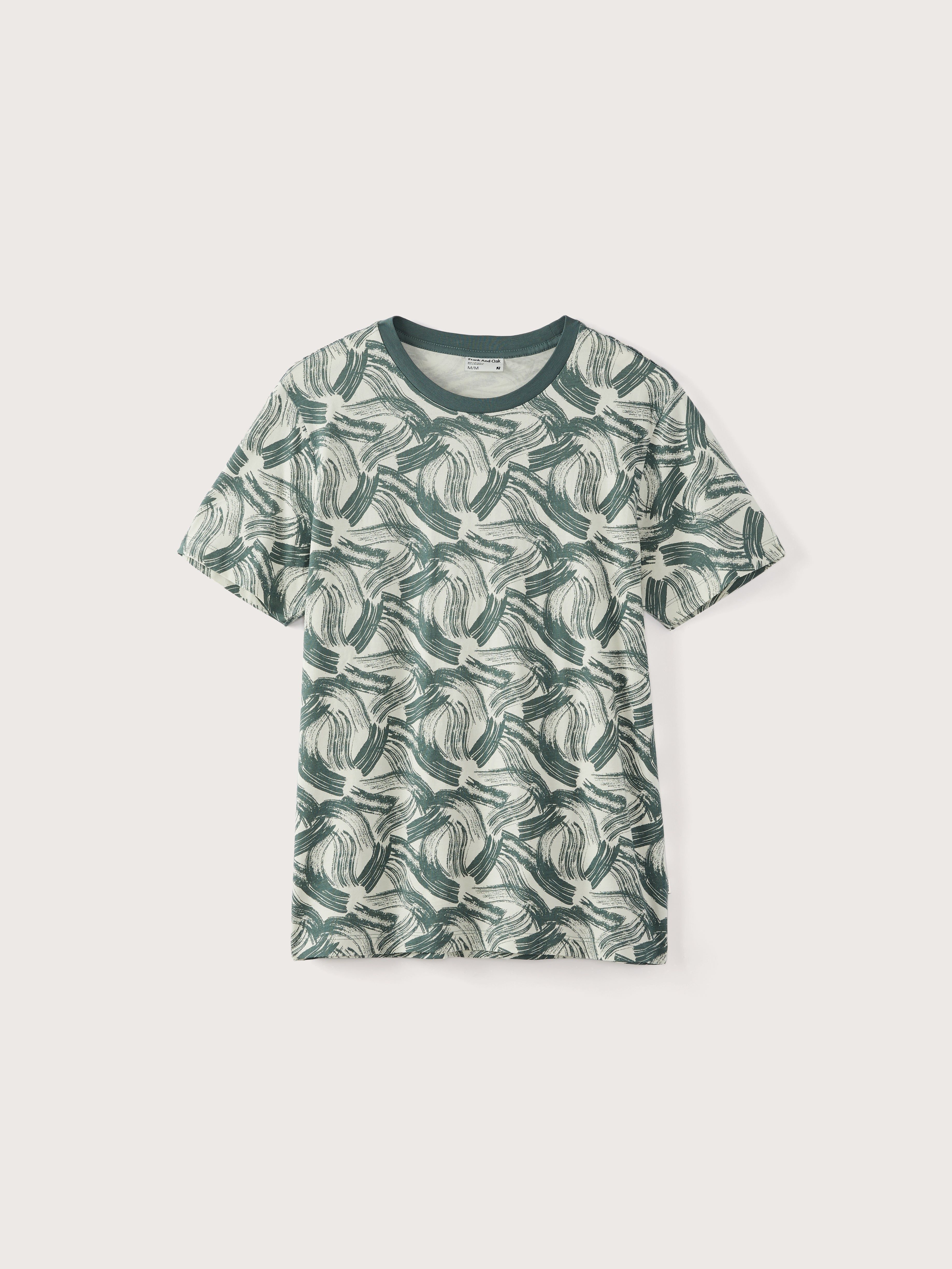 The Slim Fit Printed T-Shirt in Green sold by Frank & Oak product image thumbnail 6