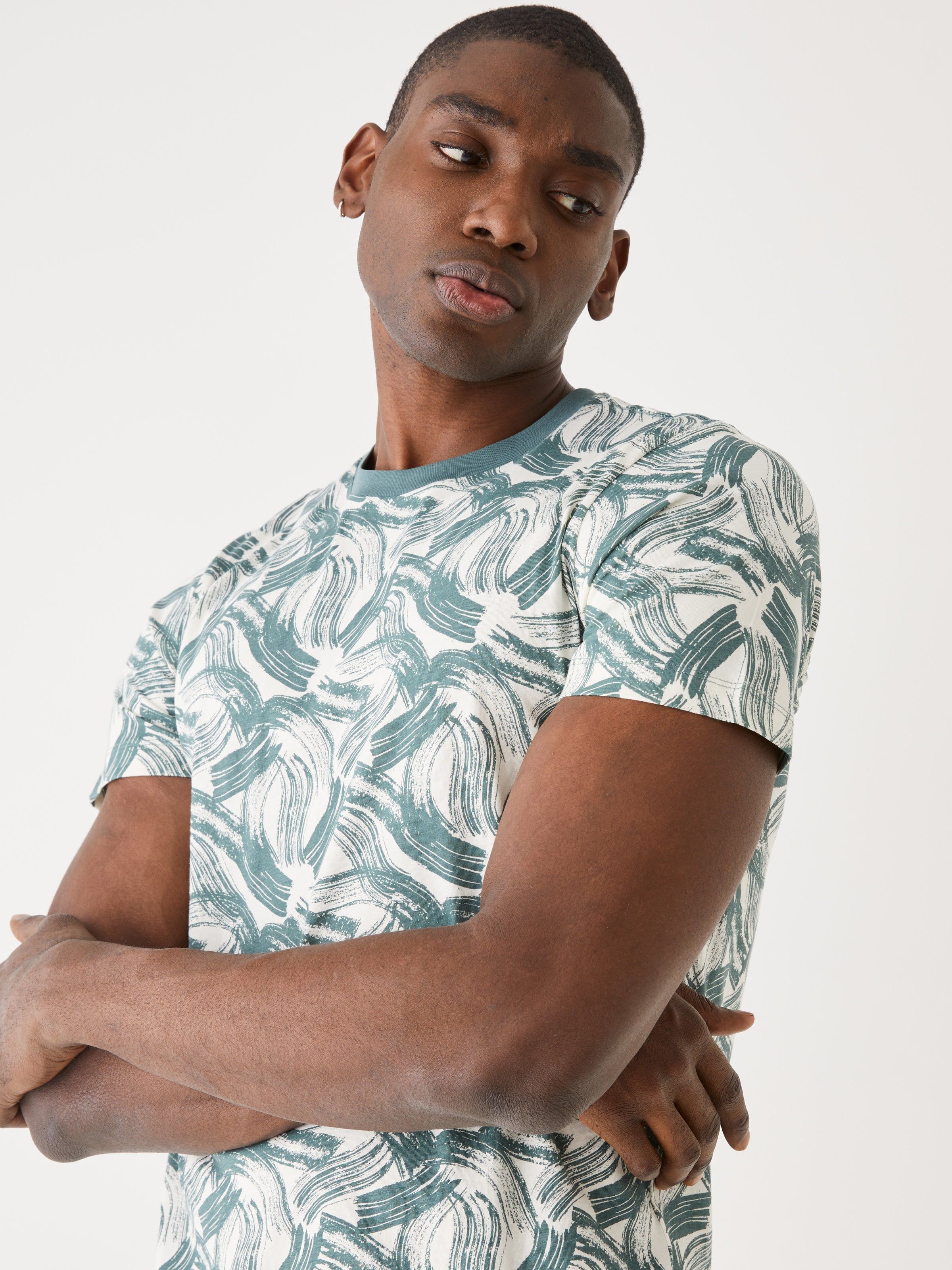 The Slim Fit Printed T-Shirt in Green sold by Frank & Oak product image thumbnail 2
