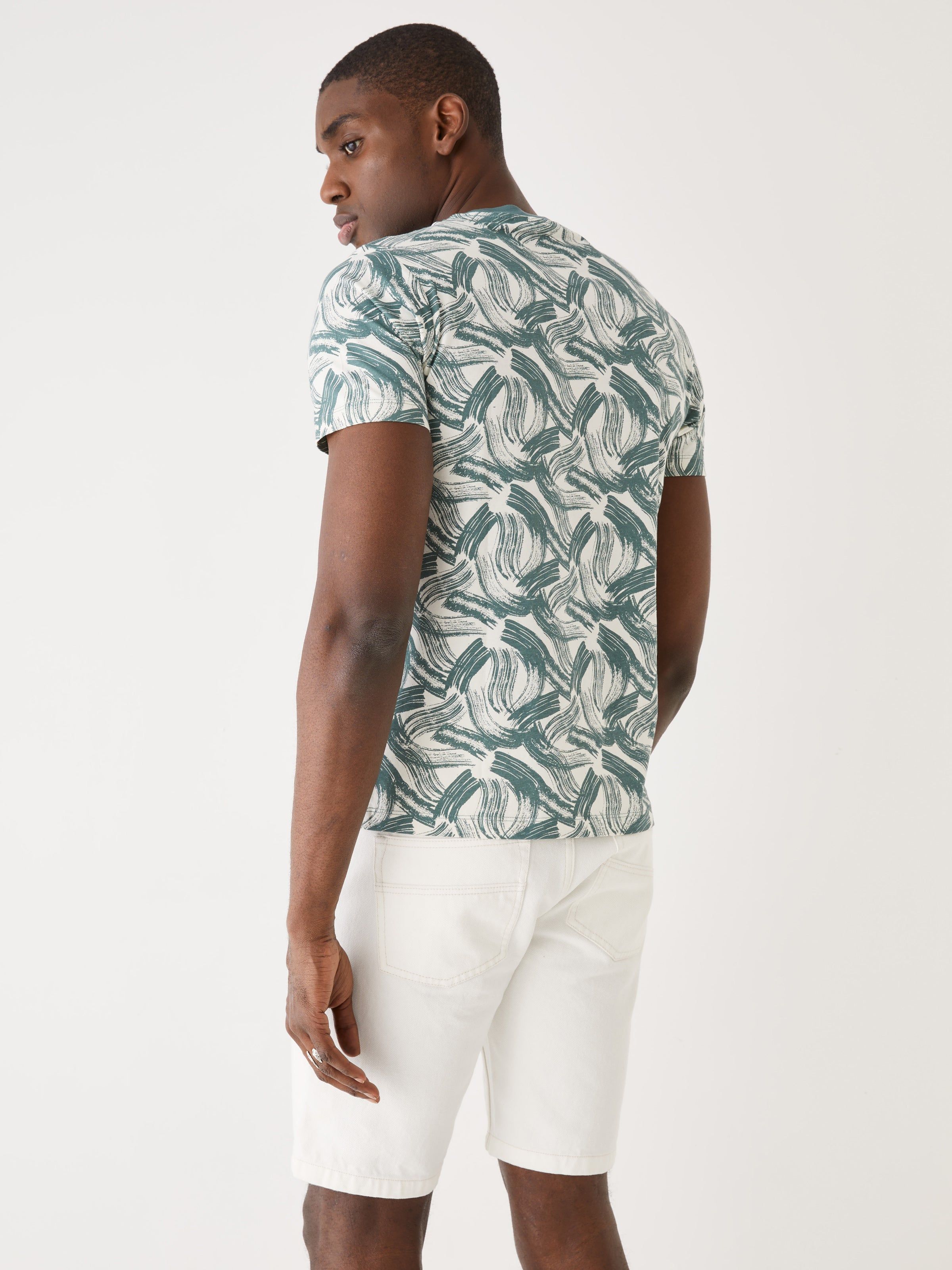 The Slim Fit Printed T-Shirt in Green sold by Frank & Oak product image thumbnail 5