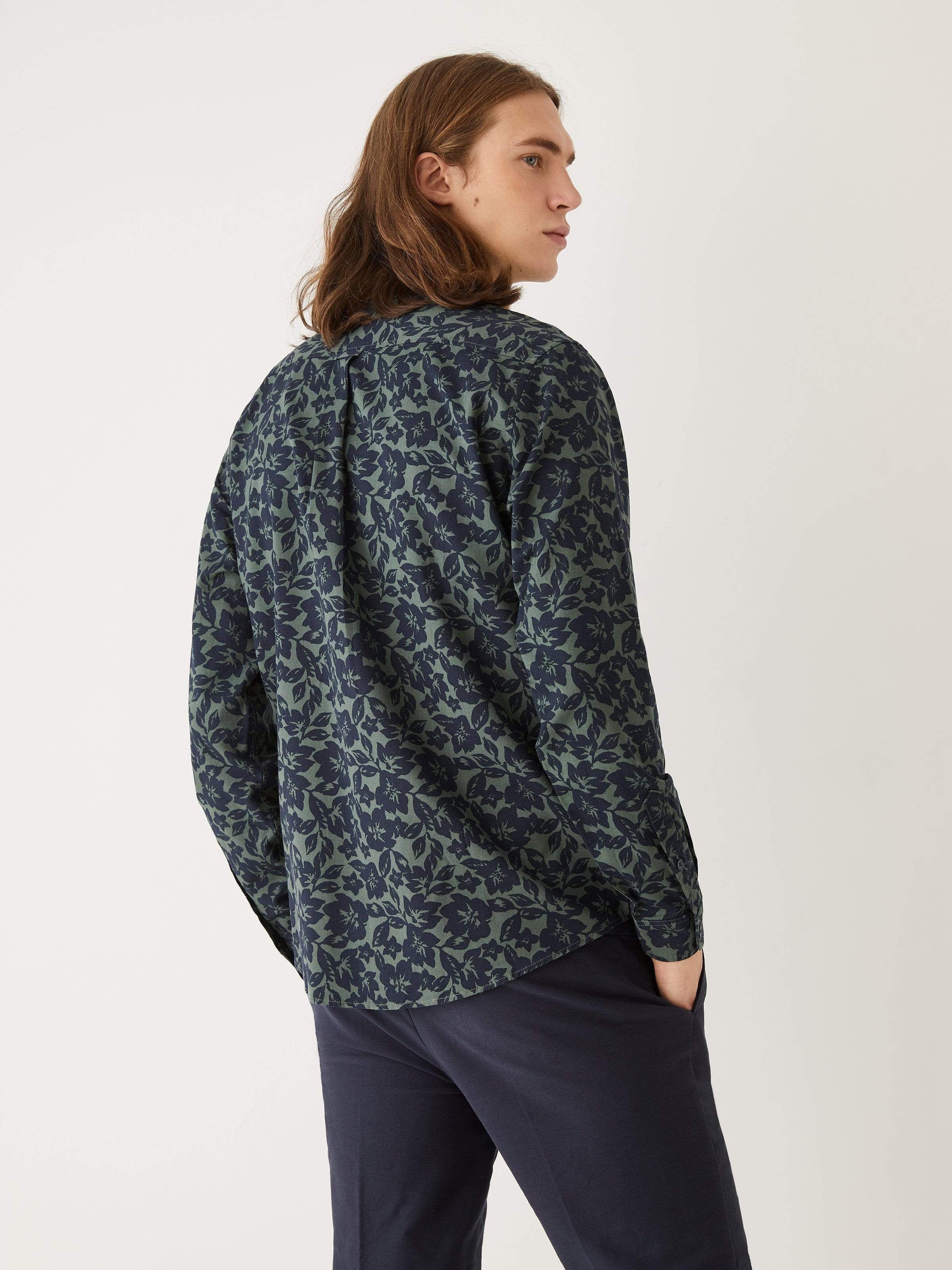 The Printed Fluid Shirt in Deep Blue sold by Frank & Oak product image thumbnail 3