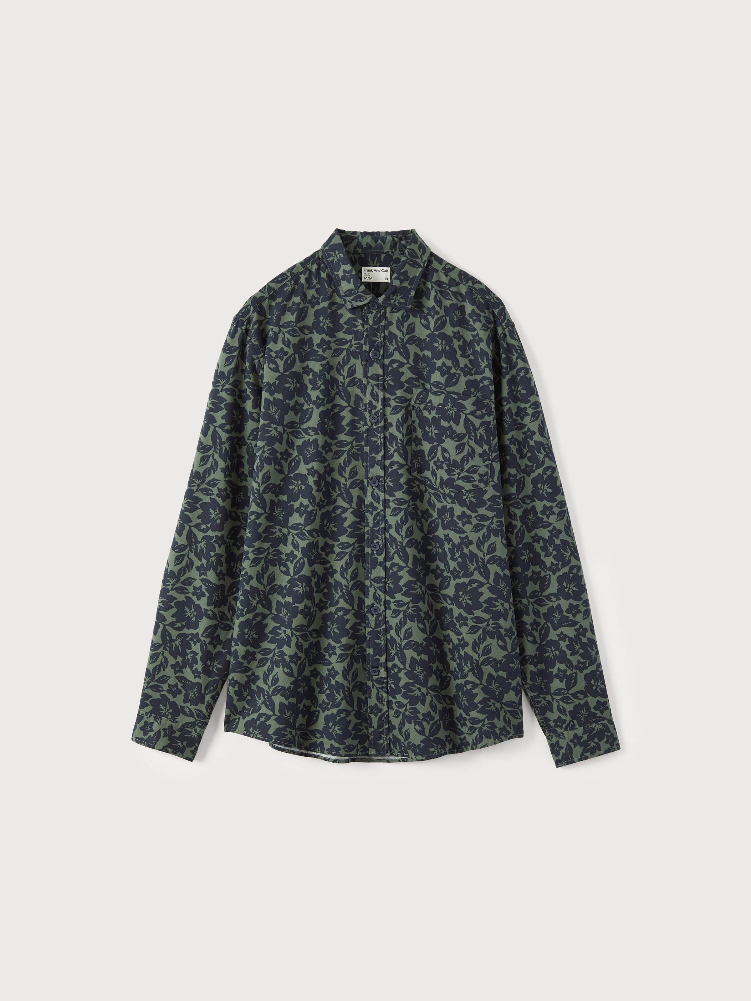 The Printed Fluid Shirt in Deep Blue sold by Frank & Oak product image thumbnail 5
