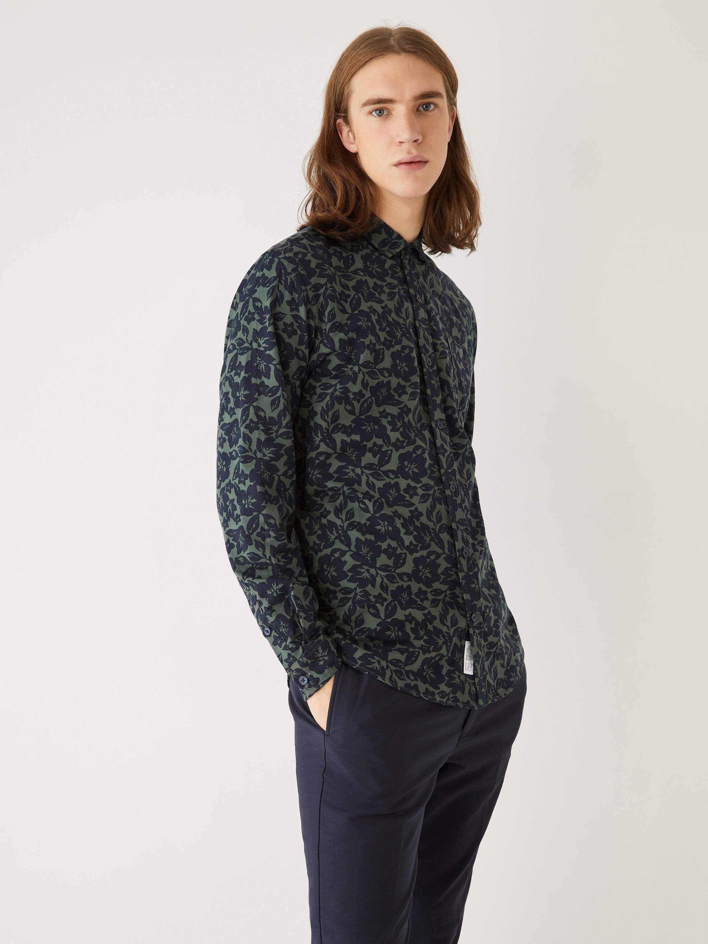 The Printed Fluid Shirt in Deep Blue sold by Frank & Oak product image thumbnail 4