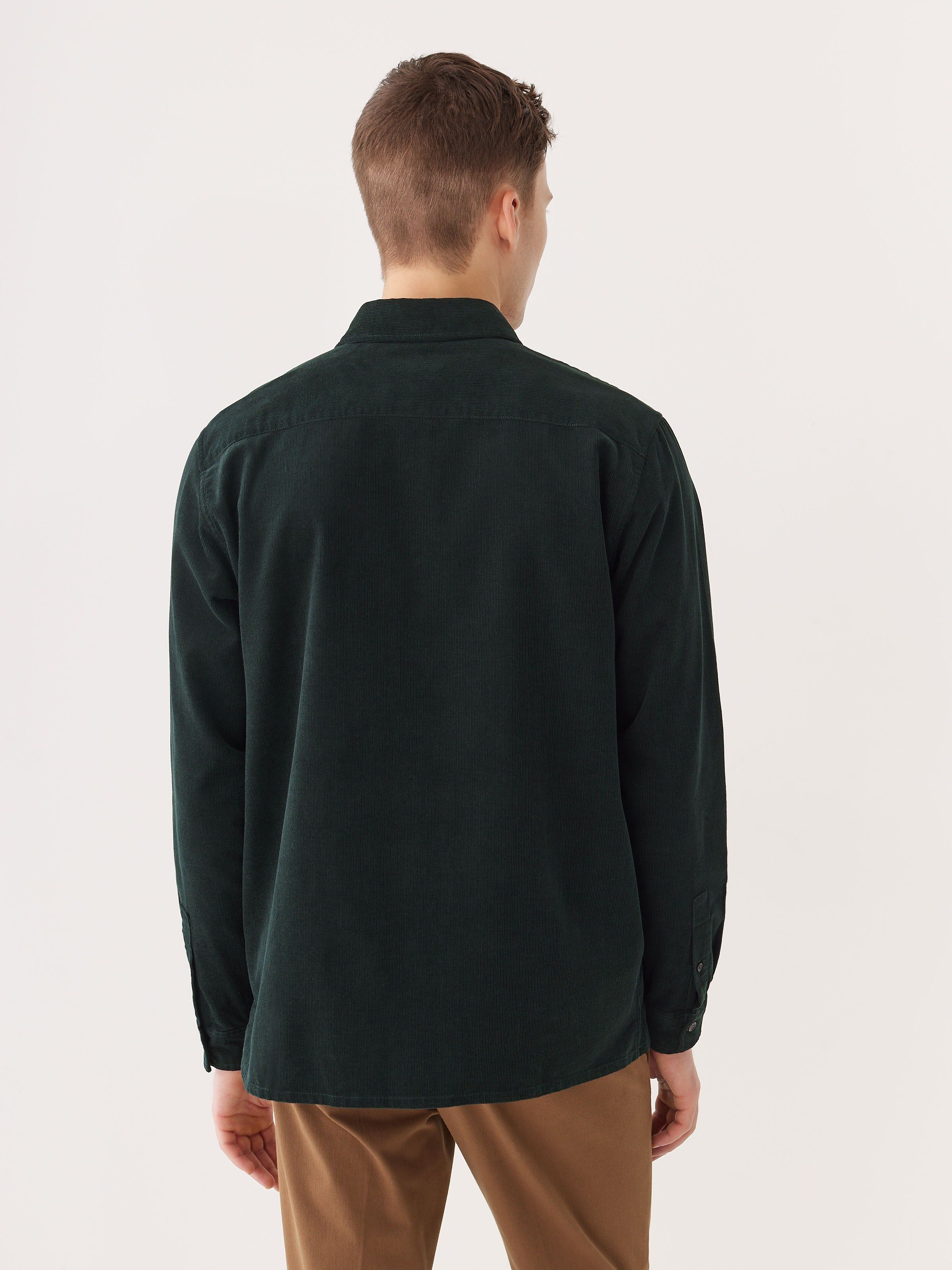 The Boxy Corduroy Shirt in Green sold by Frank & Oak product image thumbnail 4