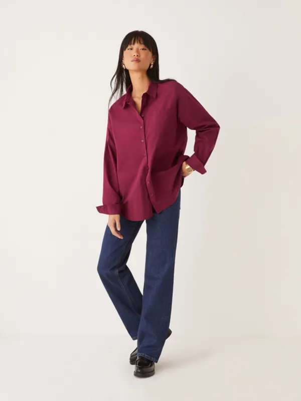 The Kapok Loose Shirt in Cherry sold by Frank & Oak