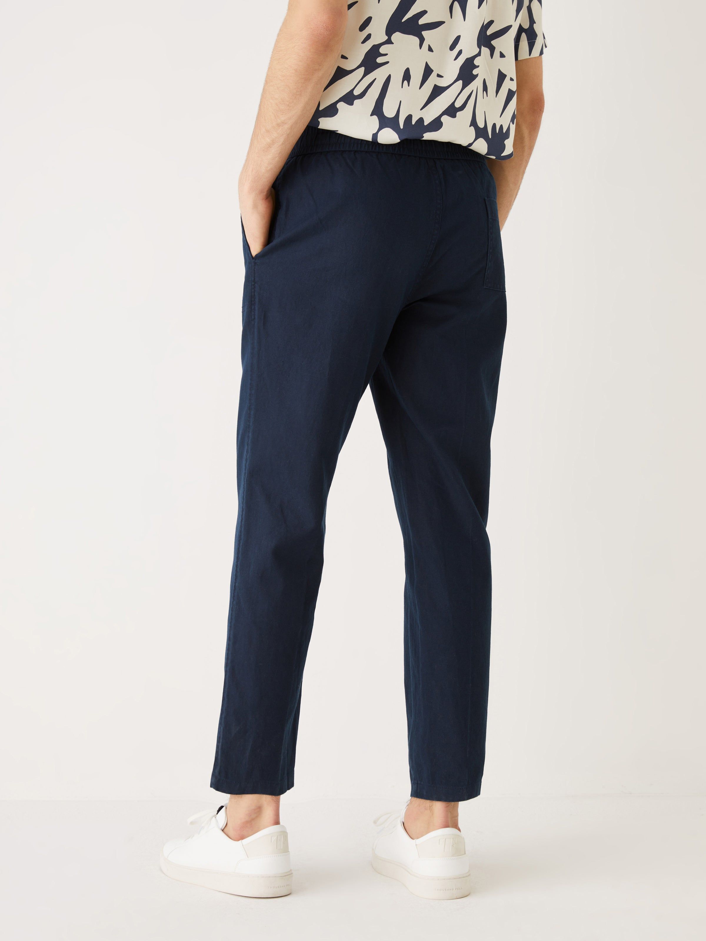 The Cropped Drawstring Pant in Deep Blue sold by Frank & Oak product image thumbnail 5
