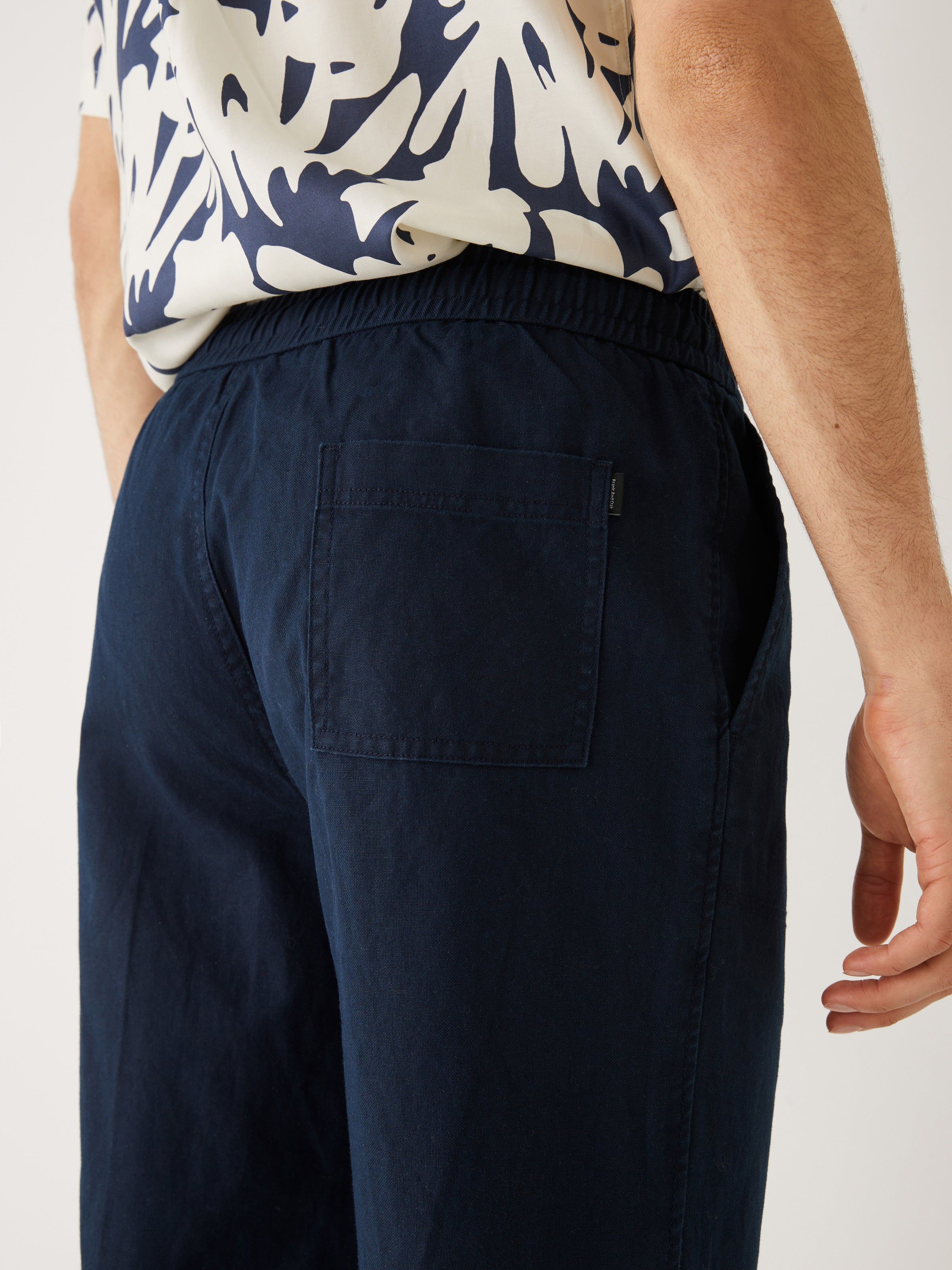 The Cropped Drawstring Pant in Deep Blue sold by Frank & Oak product image thumbnail 6
