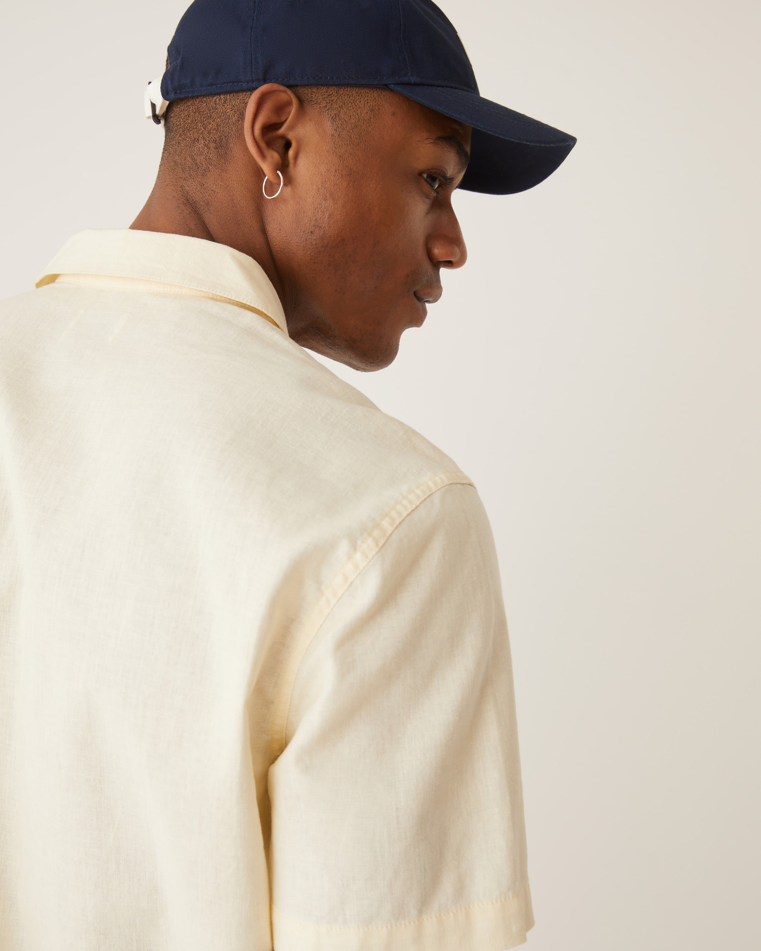 The Embroidered Resort Shirt in Lemon Icing sold by Frank & Oak product image thumbnail 5