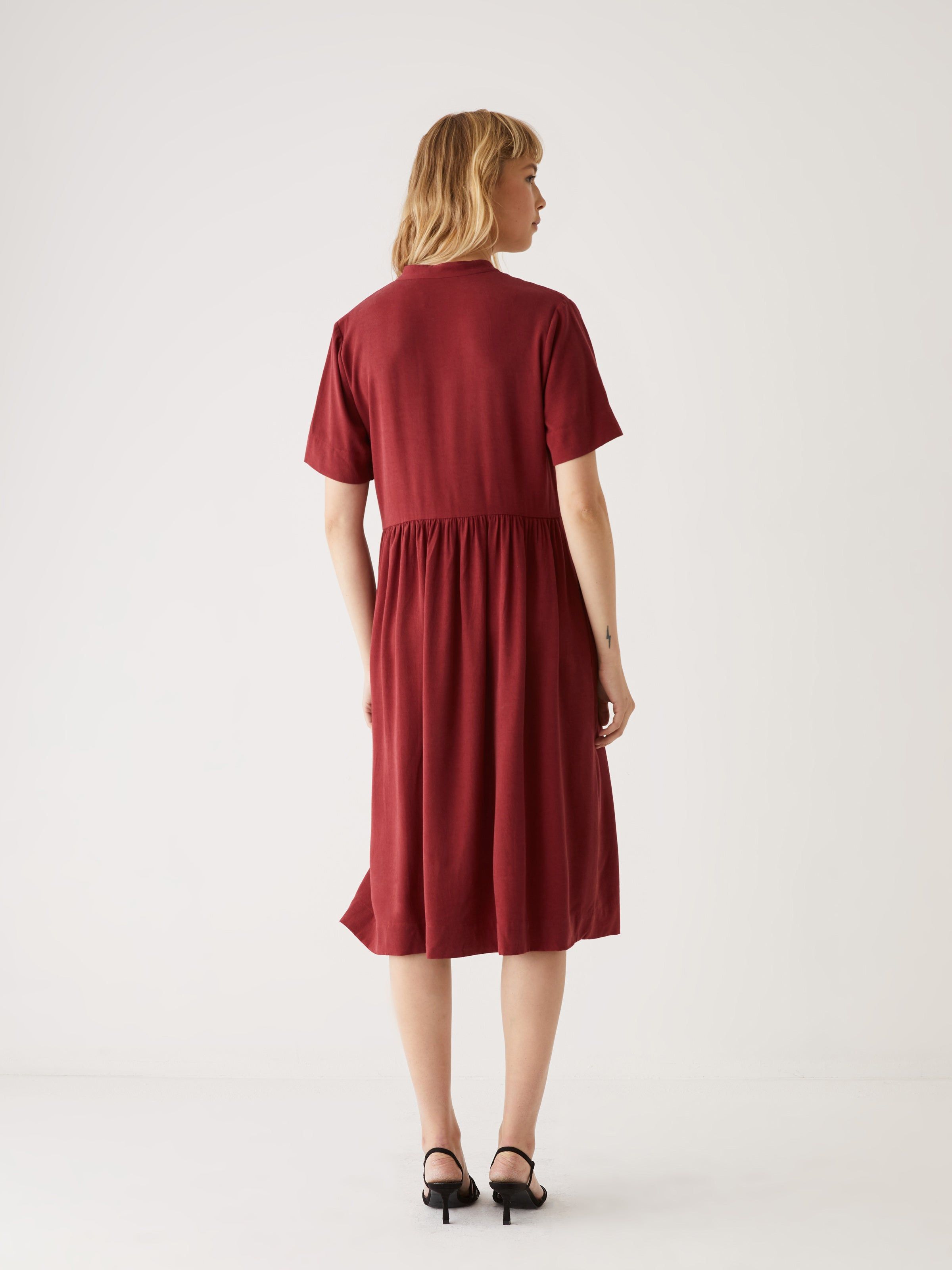 The Babydoll Dress in Rhubarb sold by Frank & Oak product image thumbnail 4