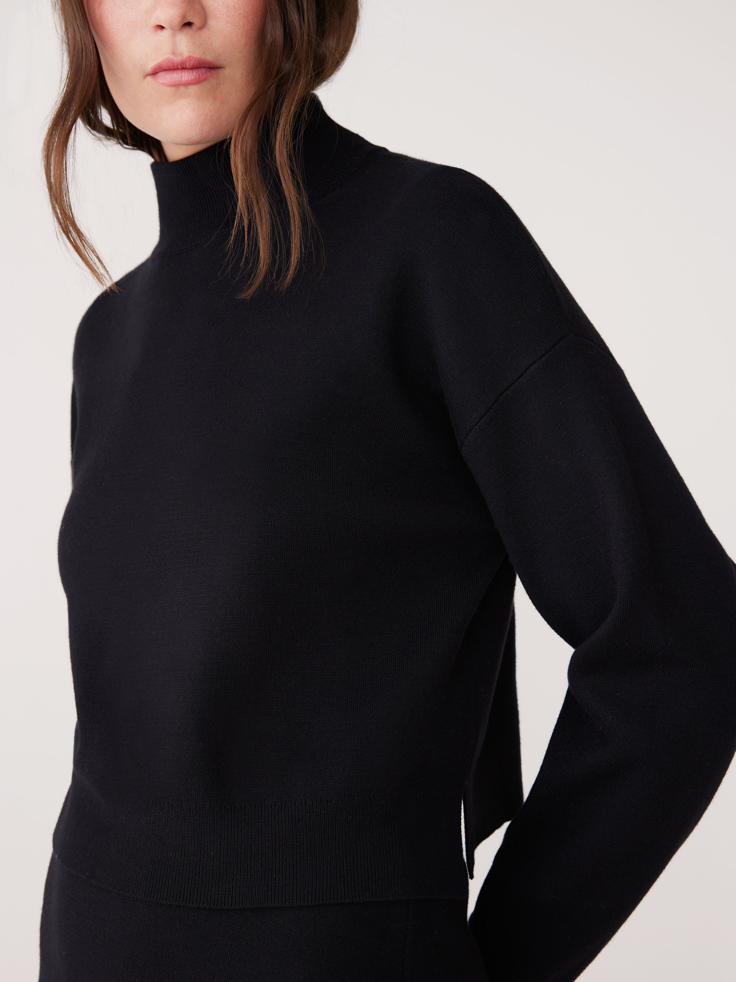 The Compact Mockneck Sweater in Black sold by Frank & Oak product image thumbnail 4