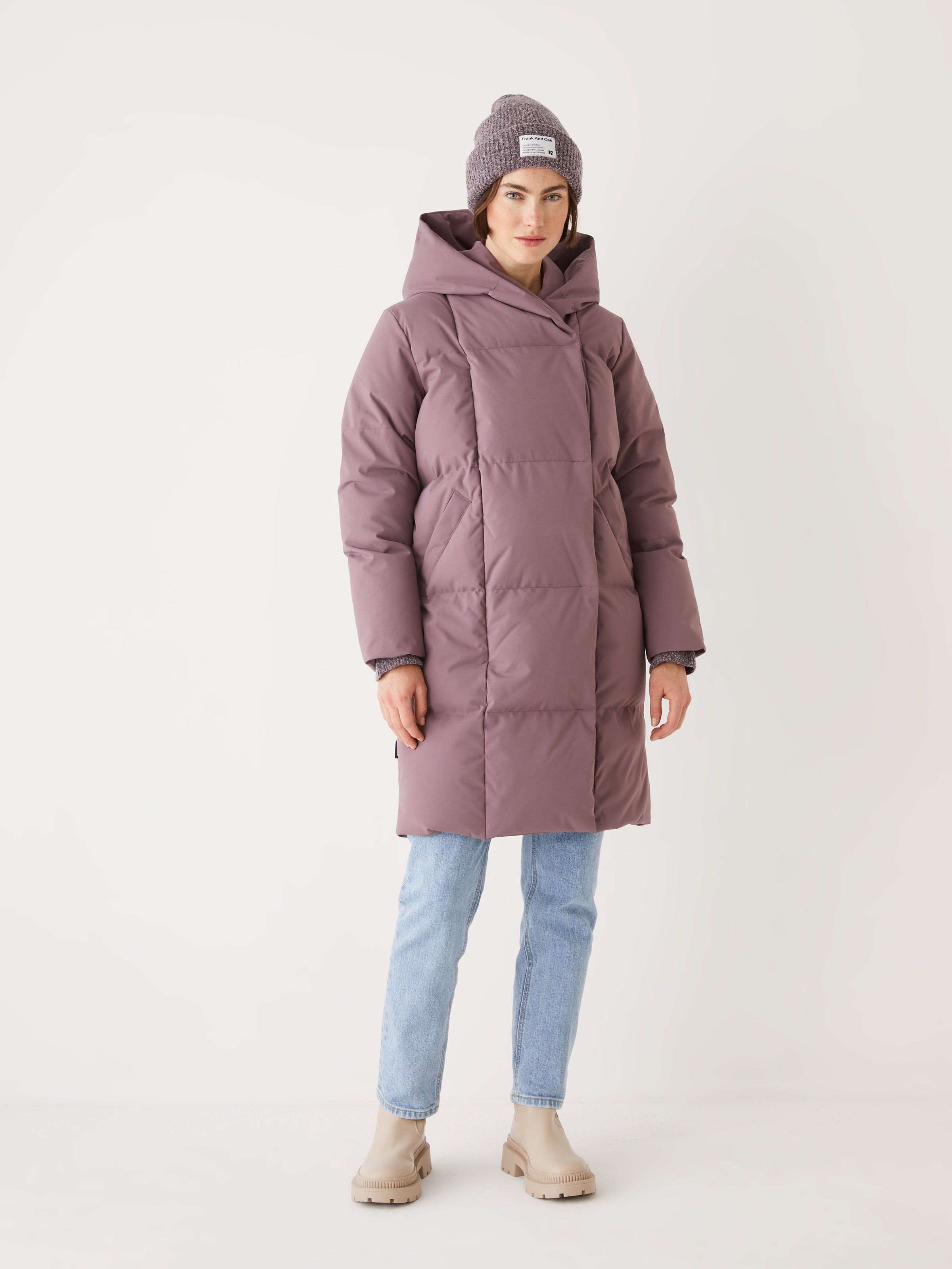 The Hygge Puffer Coat in Purple sold by Frank & Oak product image thumbnail 9
