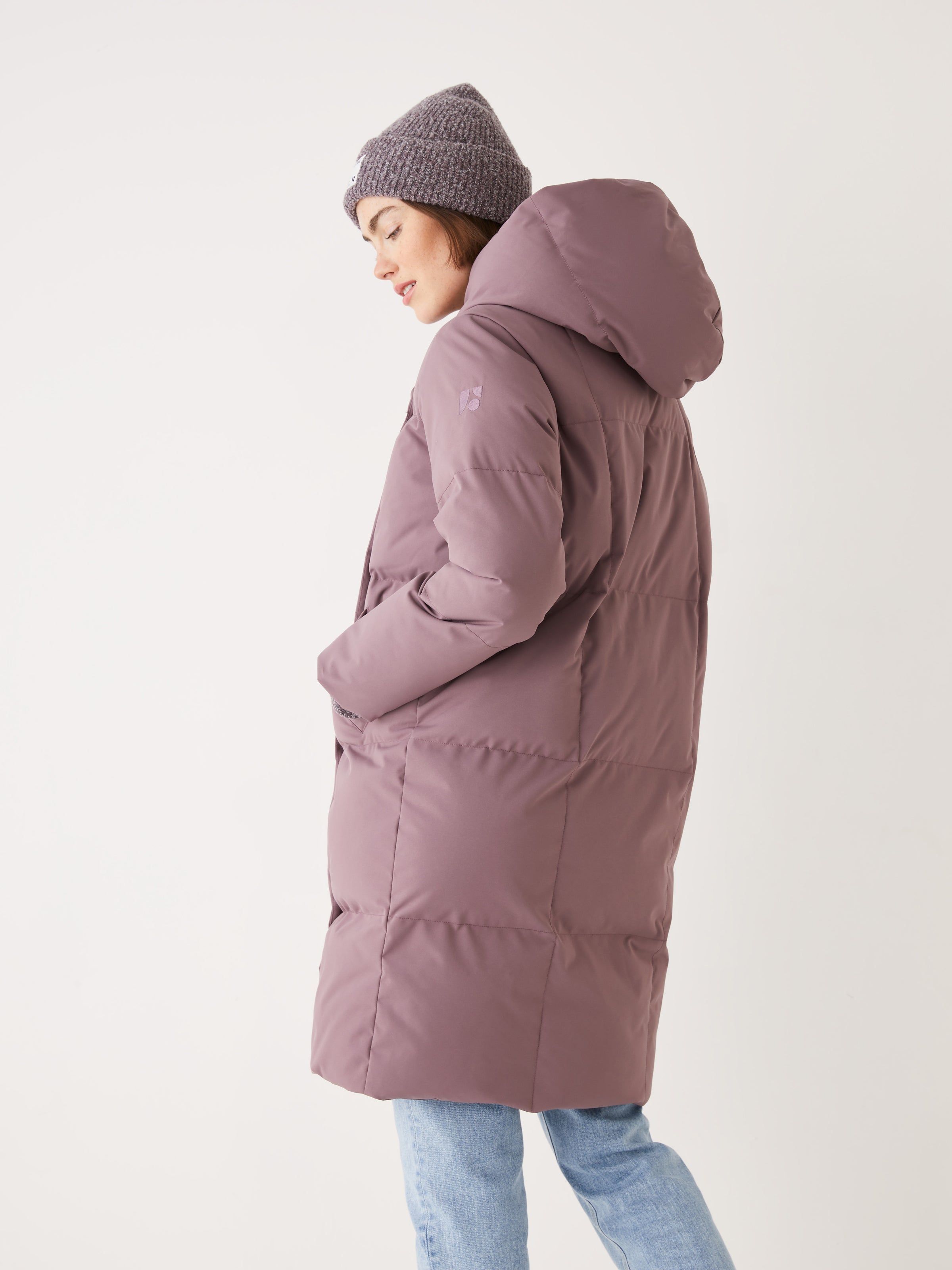 The Hygge Puffer Coat in Purple sold by Frank & Oak product image thumbnail 6