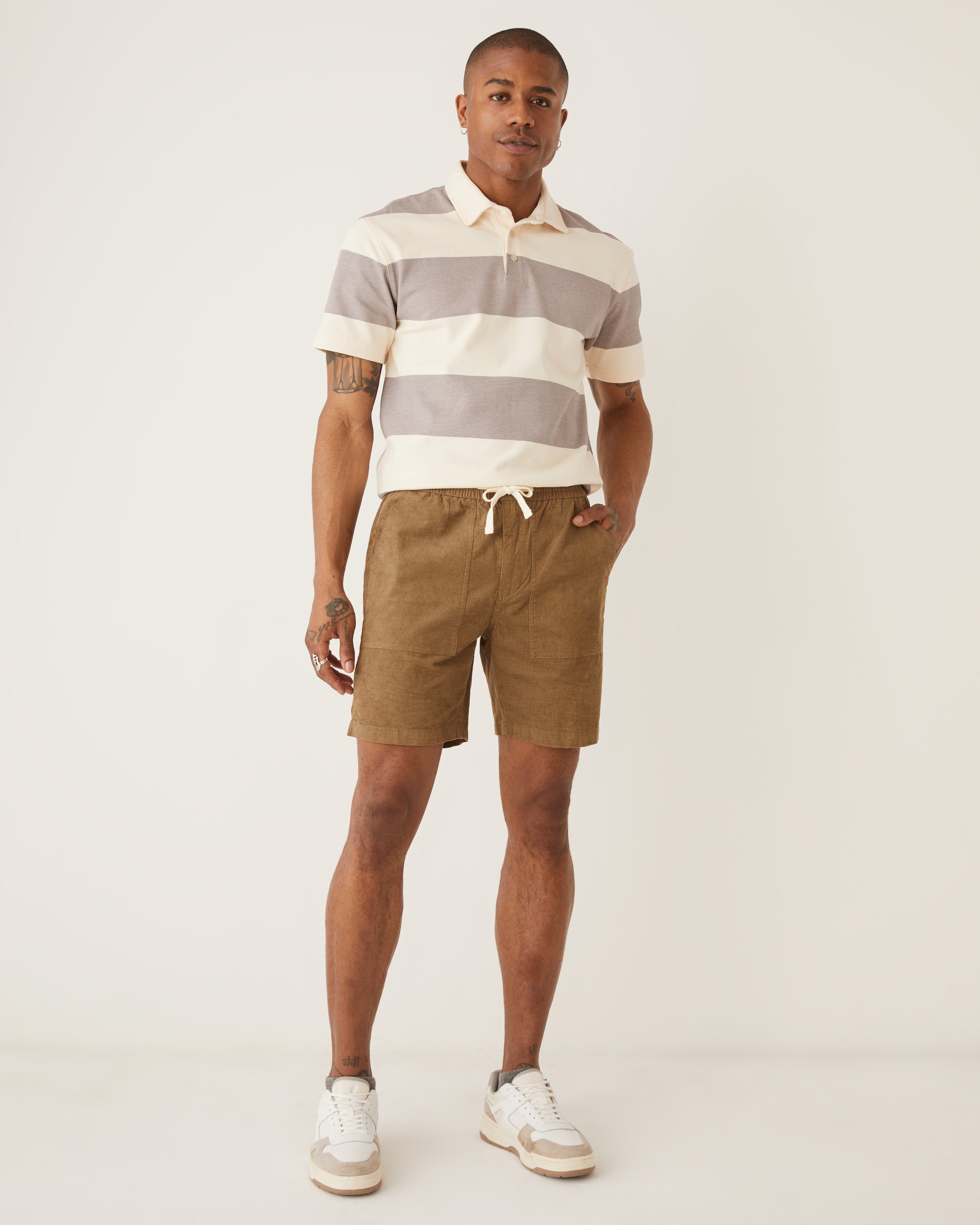 The Corduroy 7in Short in Khaki sold by Frank & Oak product image thumbnail 4