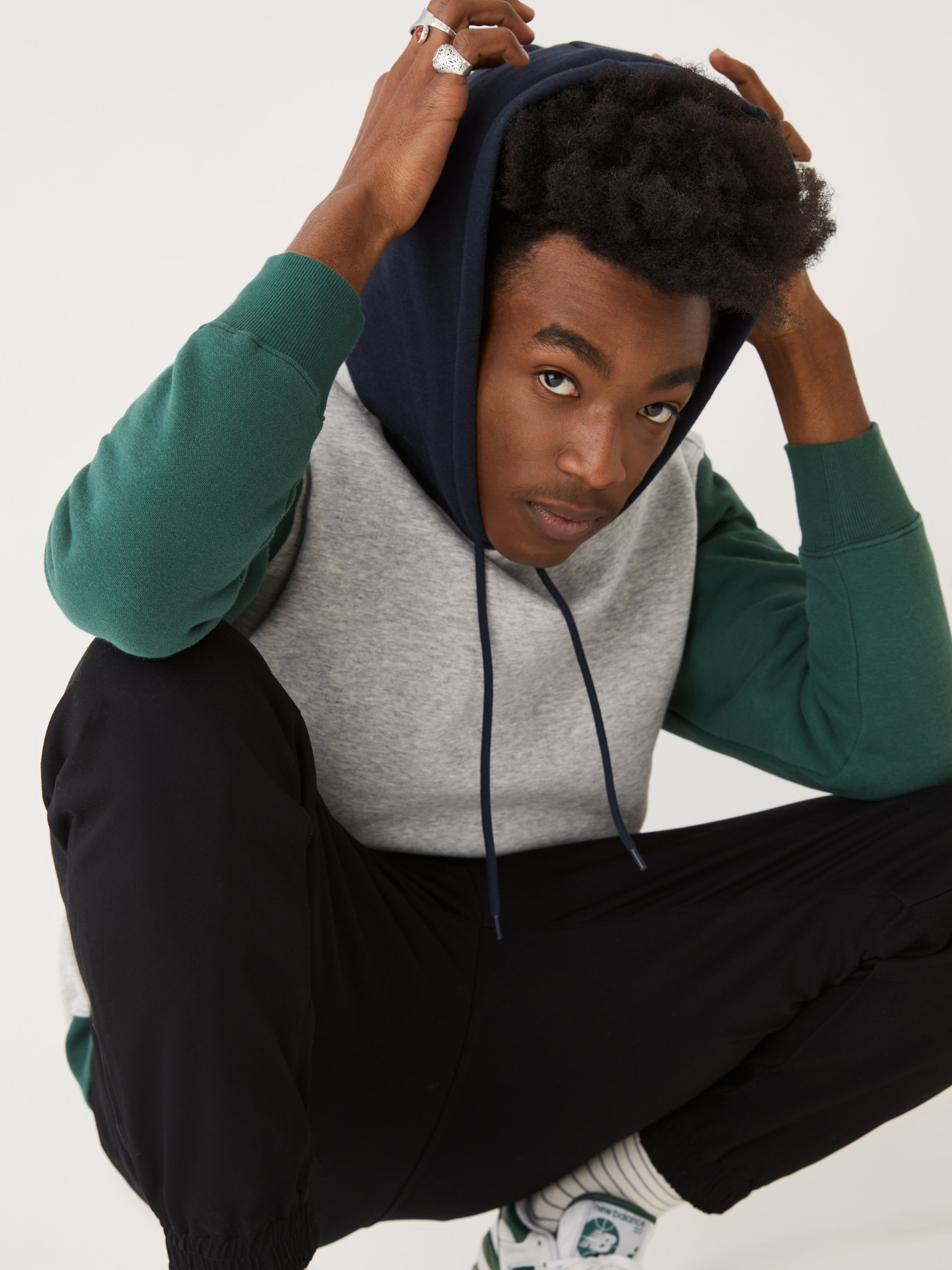 The Colour Block Hoodie in Vintage Grey sold by Frank & Oak product image thumbnail 6