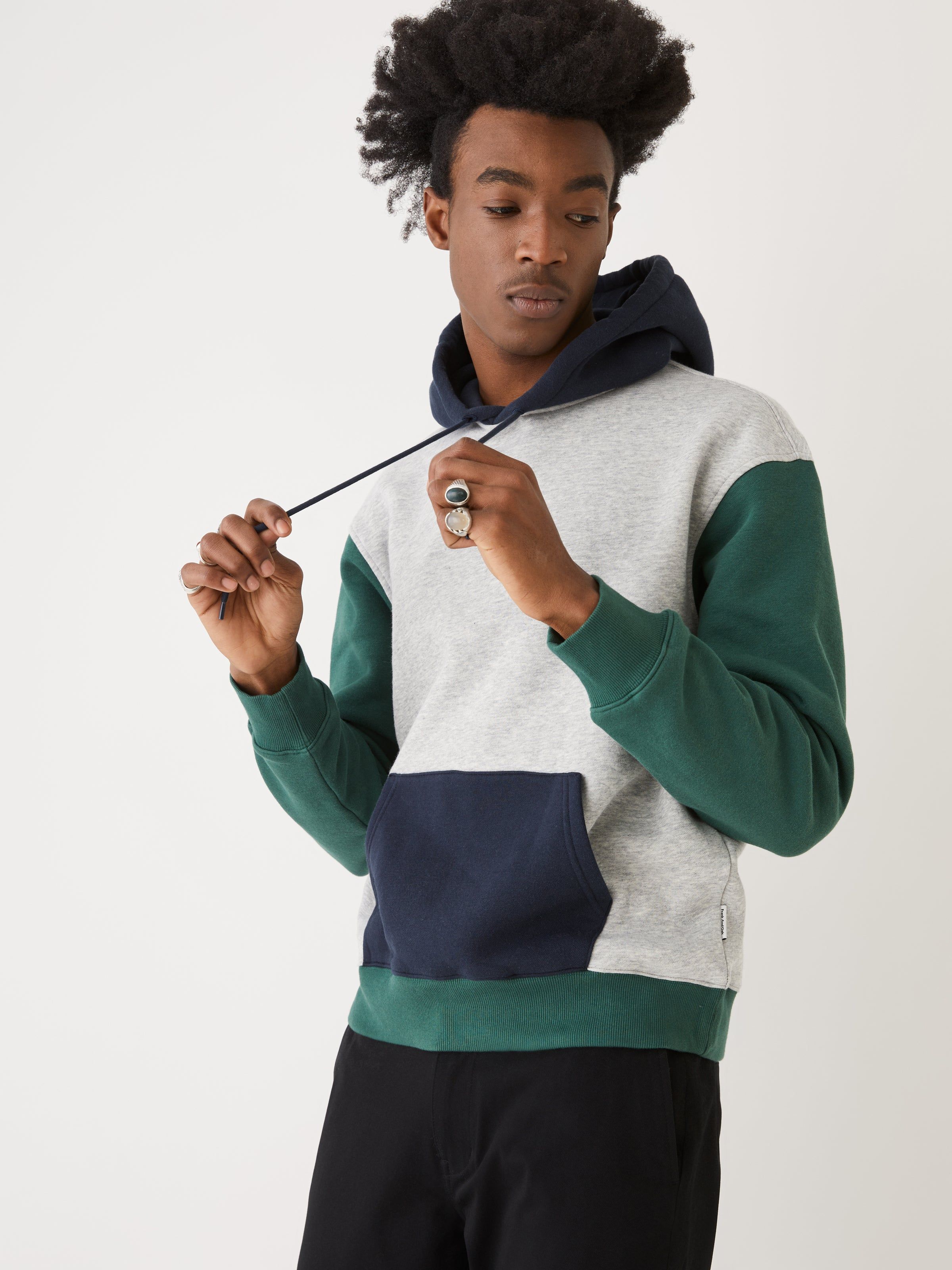 The Colour Block Hoodie in Vintage Grey sold by Frank & Oak product image thumbnail 3